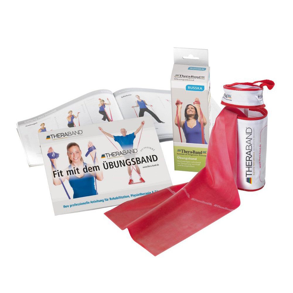 TheraBand Trainingsbänder Thera-Band »Travel«, mittel stark, rot, 2,5m Reise