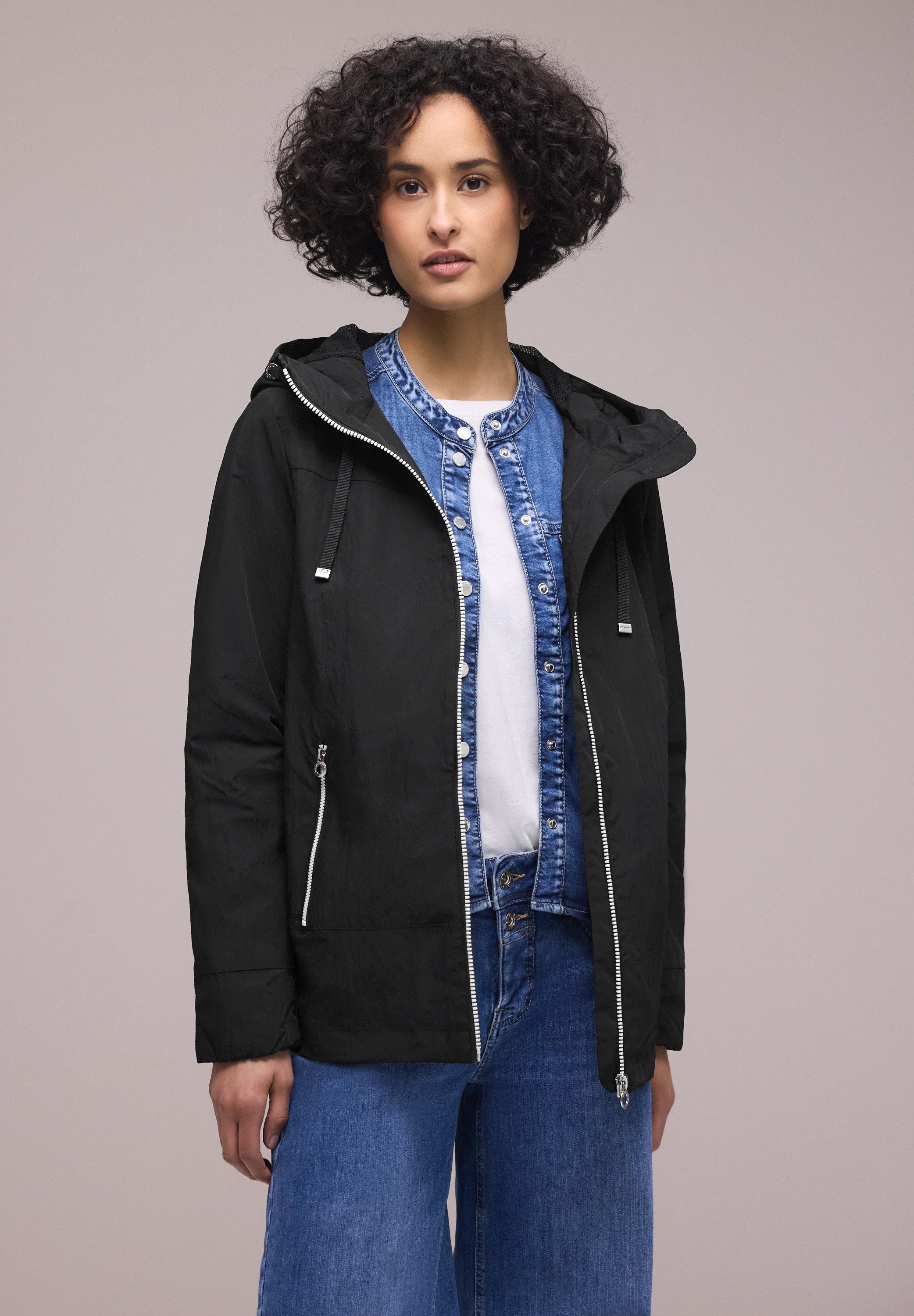 STREET ONE Windbreaker mit Kapuze mit Tunnelzugband günstig online kaufen