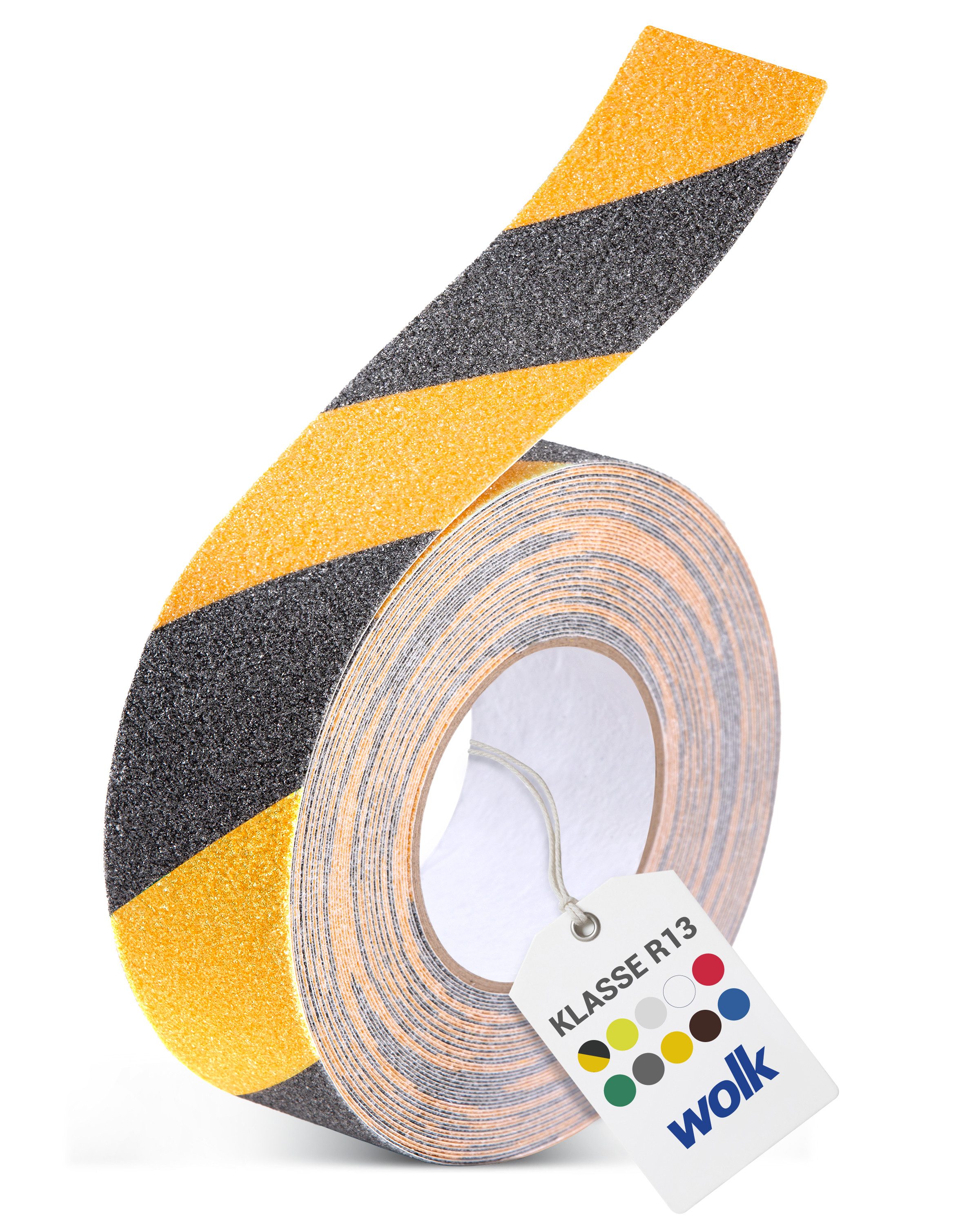 wolk Klebeband Antirutschband, Farbe: gelb/schwarz, 2,5 günstig online kaufen