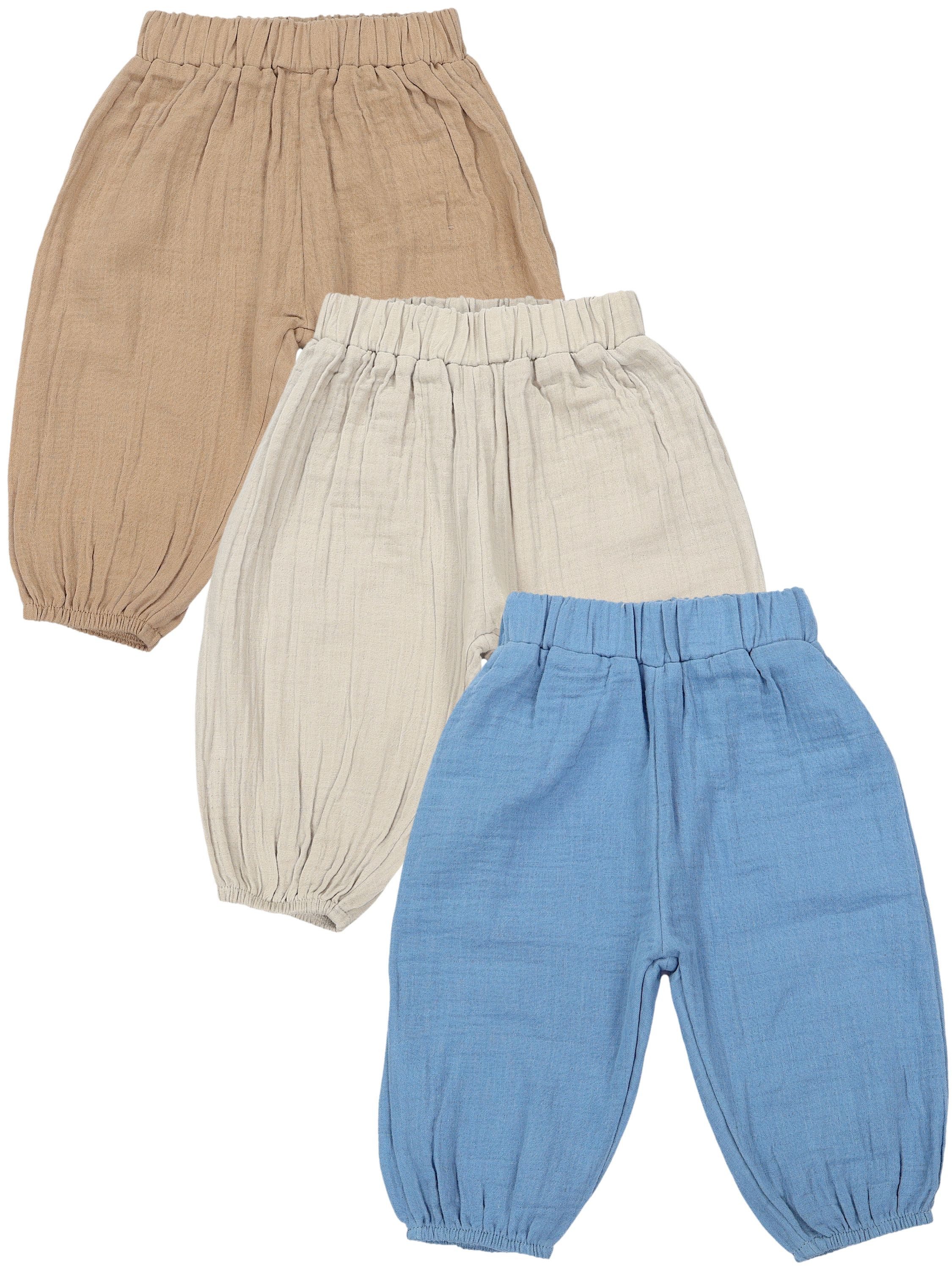 TupTam Sweathose TupTam Baby Unisex Musselin- Pumphose 3er Pack