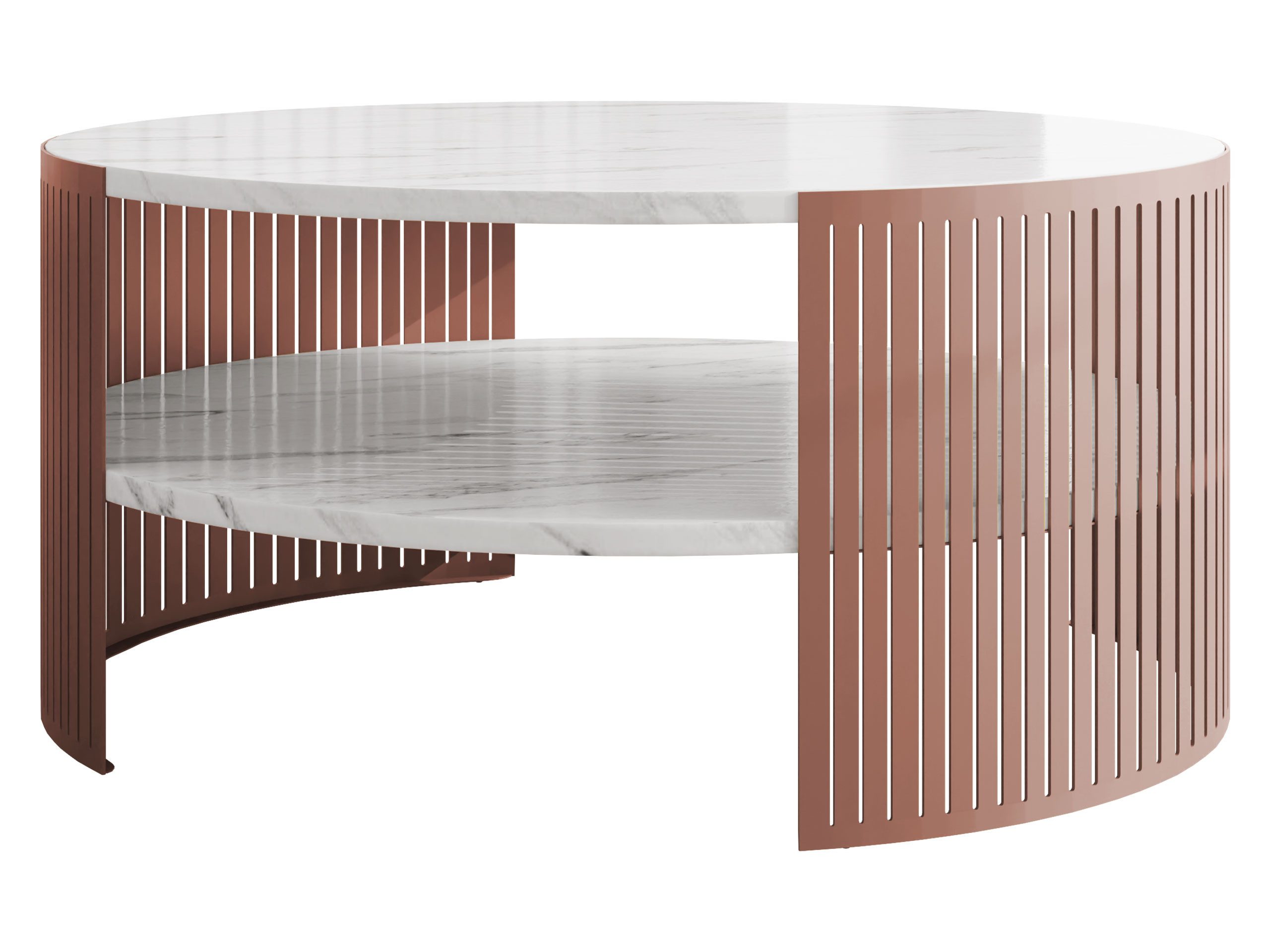 MIRJAN24 Couchtisch Fikoli Ember, Beine und Seiten aus Stahl, 75x75x40 cm