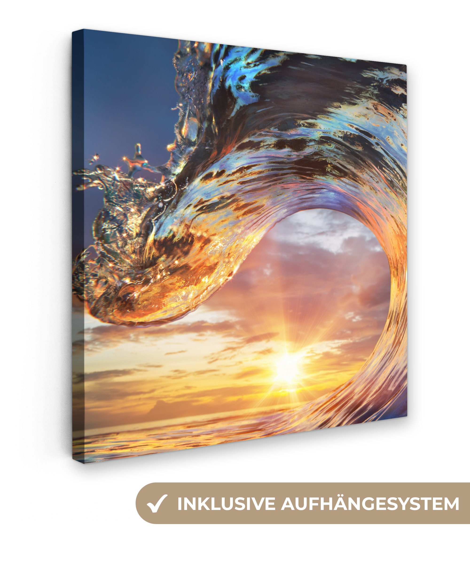 OneMillionCanvasses® Leinwandbild Sonne - Meer - günstig online kaufen
