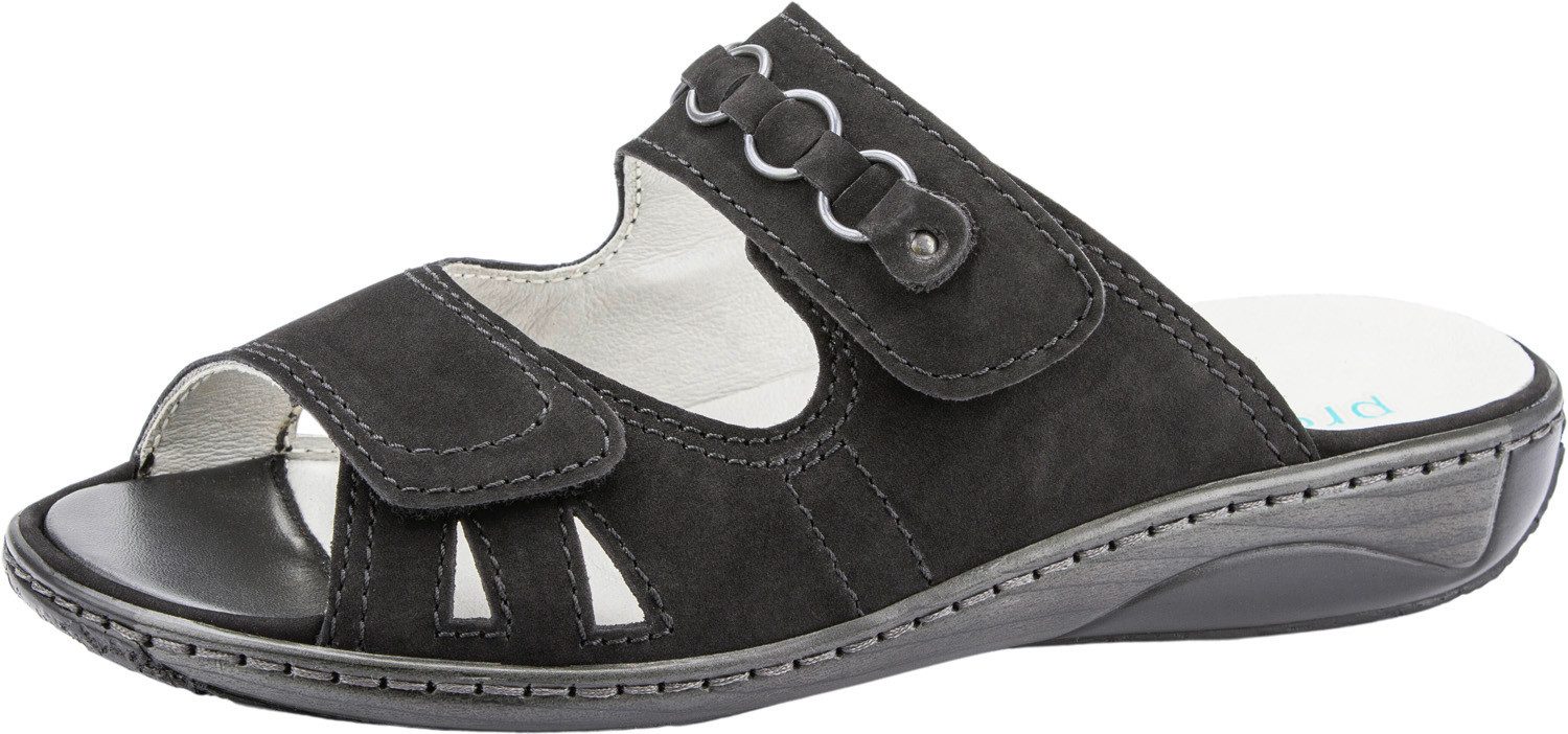 Waldläufer GARDA Pantolette, Keilabsatz, Sommerschuh, Schlappen mit Schmuckapplikation, Weite G