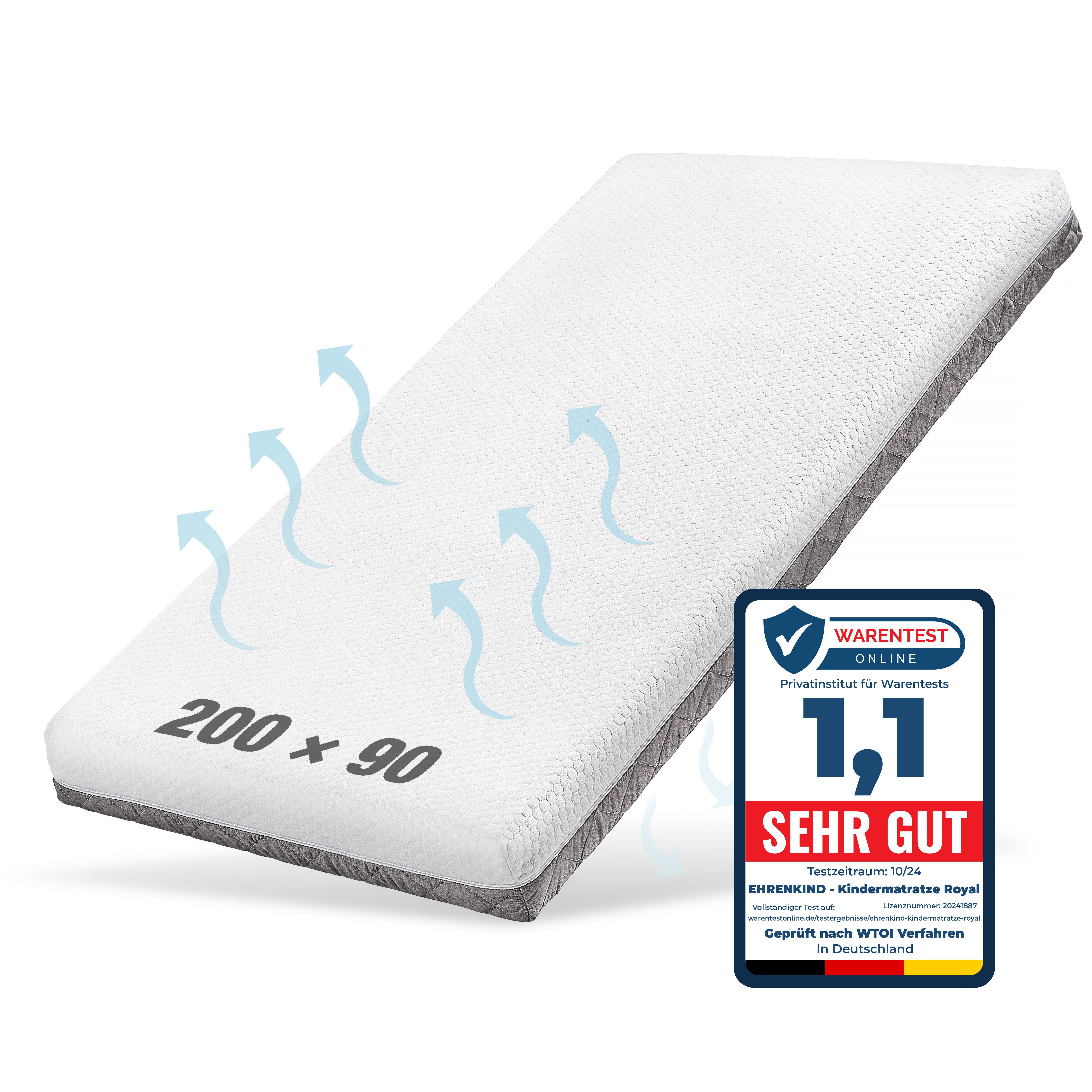 Babymatratze Royal, Babymatratze für Babybett, Baby Matratze, Ehrenkind, 12 cm hoch, (Verschiedene Größen für Babys und Kinder, EhrenkindMatratze), Belastbarkeit: 75kg