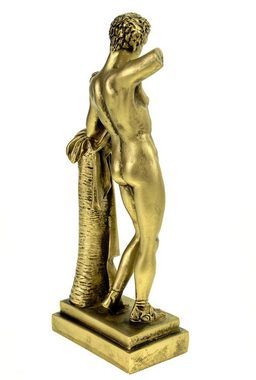 Kremers Schatzkiste Dekofigur Alabaster Deko Figur griechischer Gott Hermes 25 cm Skulptur gold