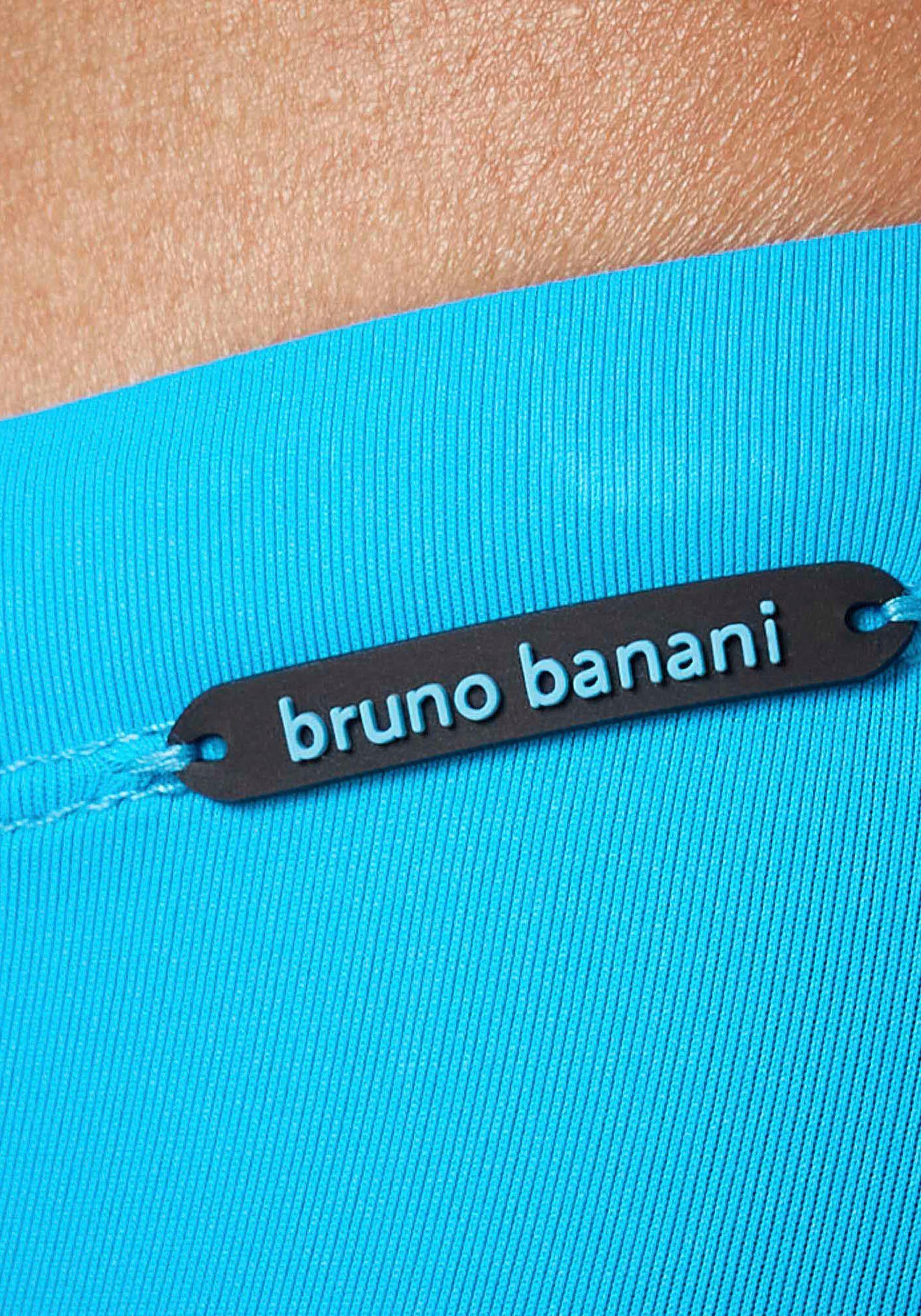 türkis (1-St) Mini Badeslip vorhanden Line Swim Wave 2.0 Logoprägung Bruno Banani