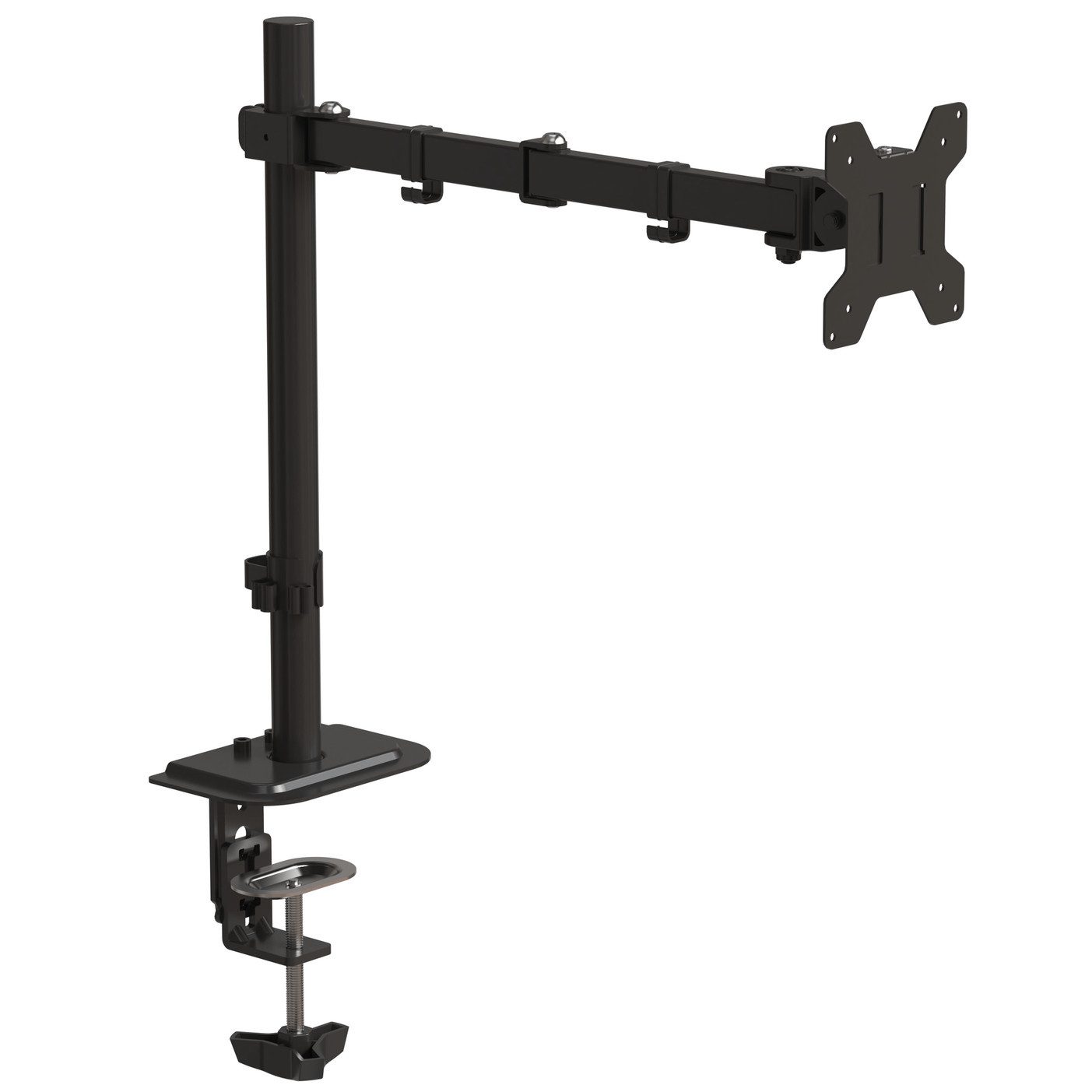LMG Germany Monitor-Halterung Monitorhalterung, 1 Monitor 13-32 Zoll max. 10 kg, 1 Arm, verstellbar, (bis 27 Zoll, 360° drehbar, höhenverstellbar, VESA-kompatibel, mit Kabelmanagement)