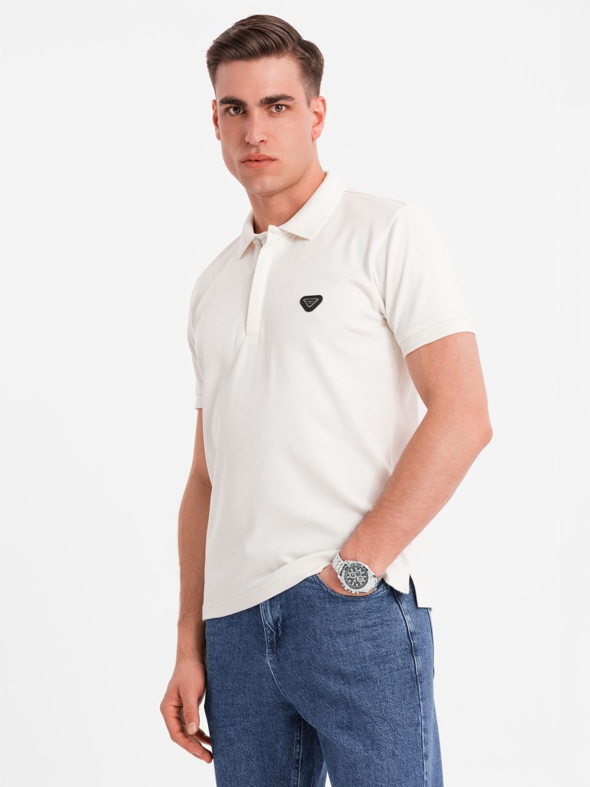OMBRE Poloshirt Poloshirt mit Reißverschlussausschnitt günstig online kaufen