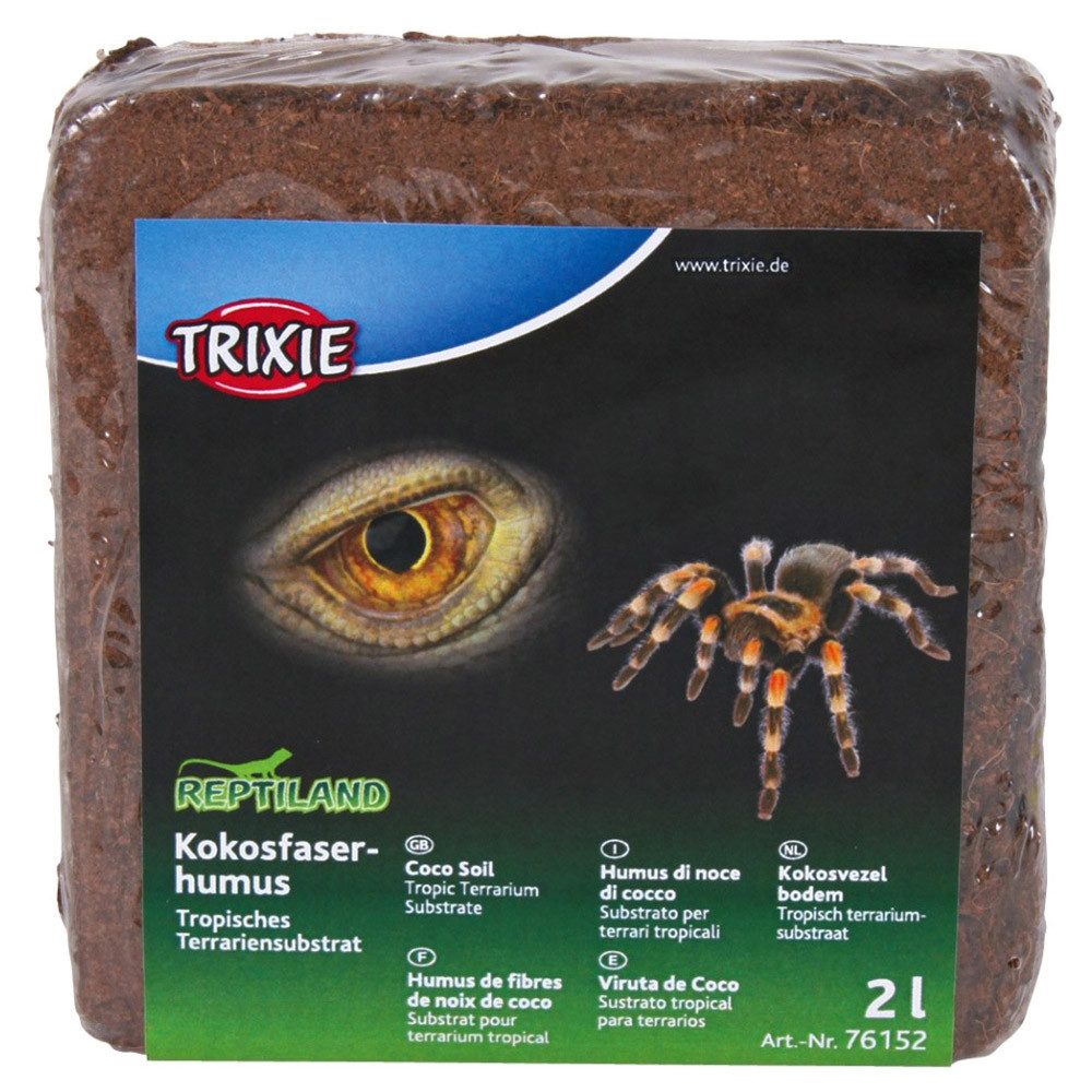 TRIXIE Terrarien-Substrat Kokosfaserhumus, Substrat, gepresst ergibt: 2 l
