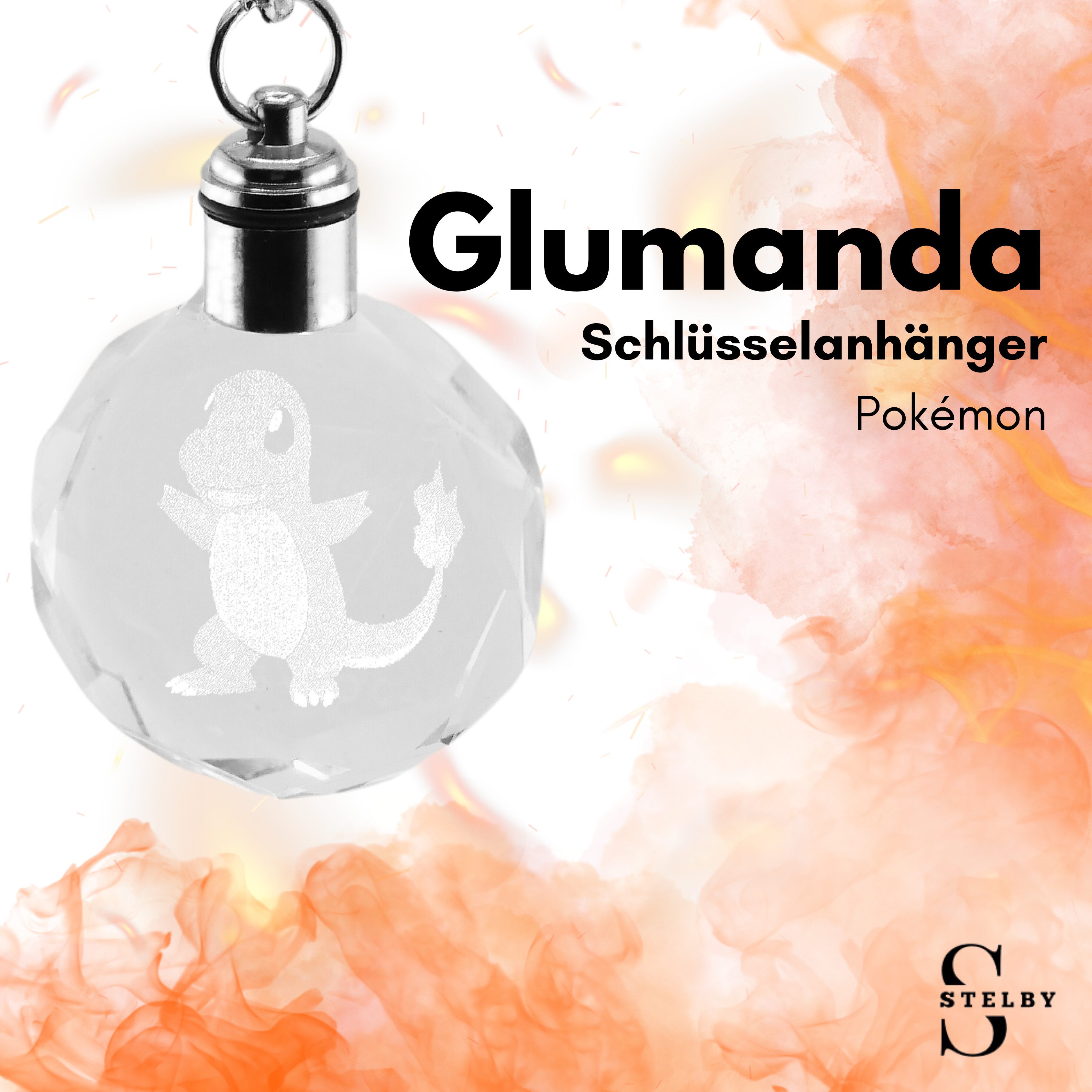 Stelby Schlüsselanhänger mit Gravur Pokemon Glumanda günstig online kaufen
