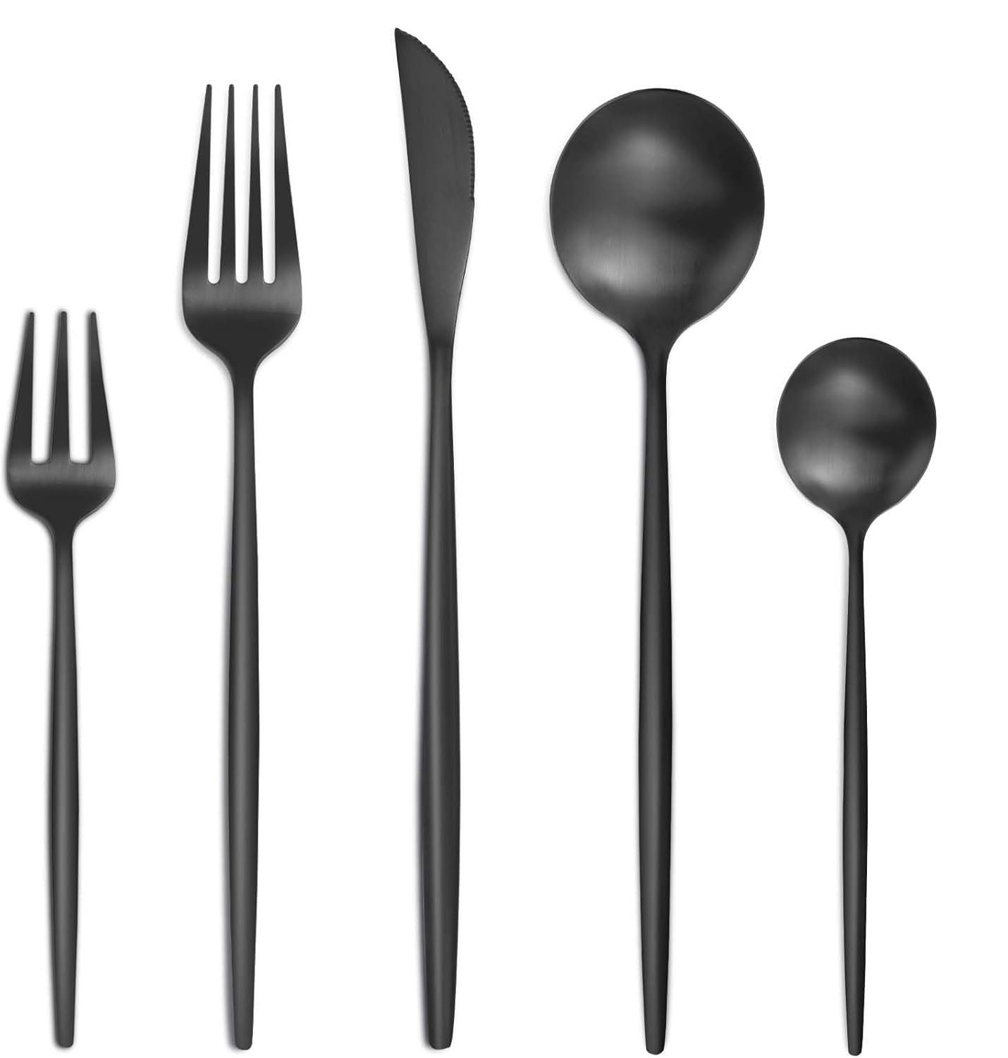 Agger Besteck-Set für 6 Personen, 30 teilig Essbesteck Set inkl. Messer, Gabel, Löffel (30-tlg), Edelstahl, Edelstahl, Besteck Edelstahl, Spülmaschinenfest