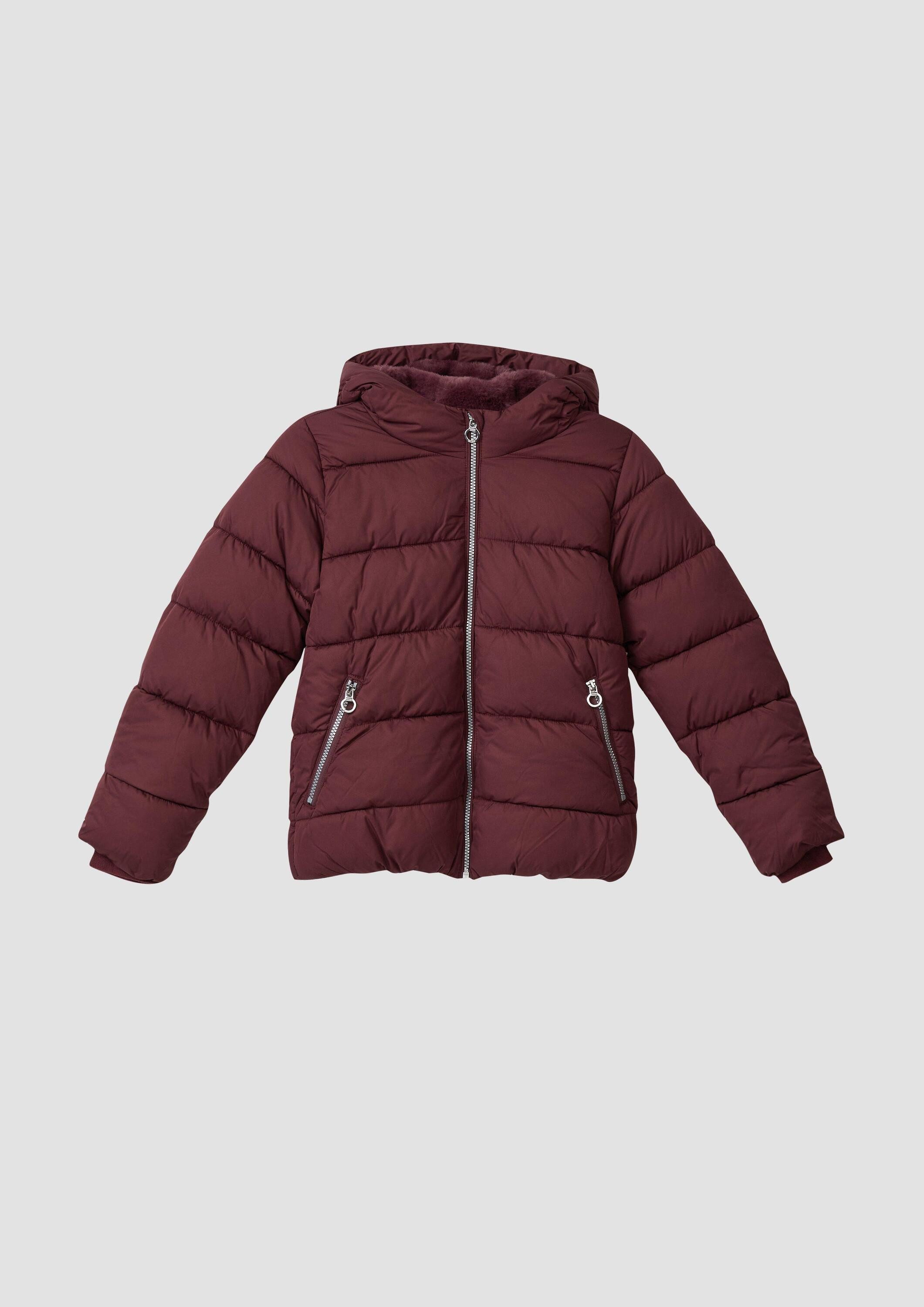 s.Oliver Winterjacke Outdoor-Jacke Wattierte Steppjacke mit Plüsch- und Fleecefutter