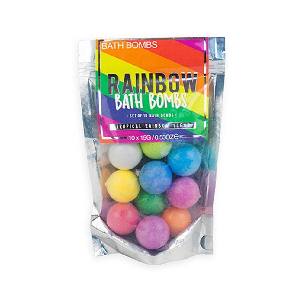 GIFT REPUBLIC Badezusatz Badebomben Regenbogen, Einhorn, Schwarz (wie mein Herz), 10-tlg., ca. Ø 3cm je Badebombe