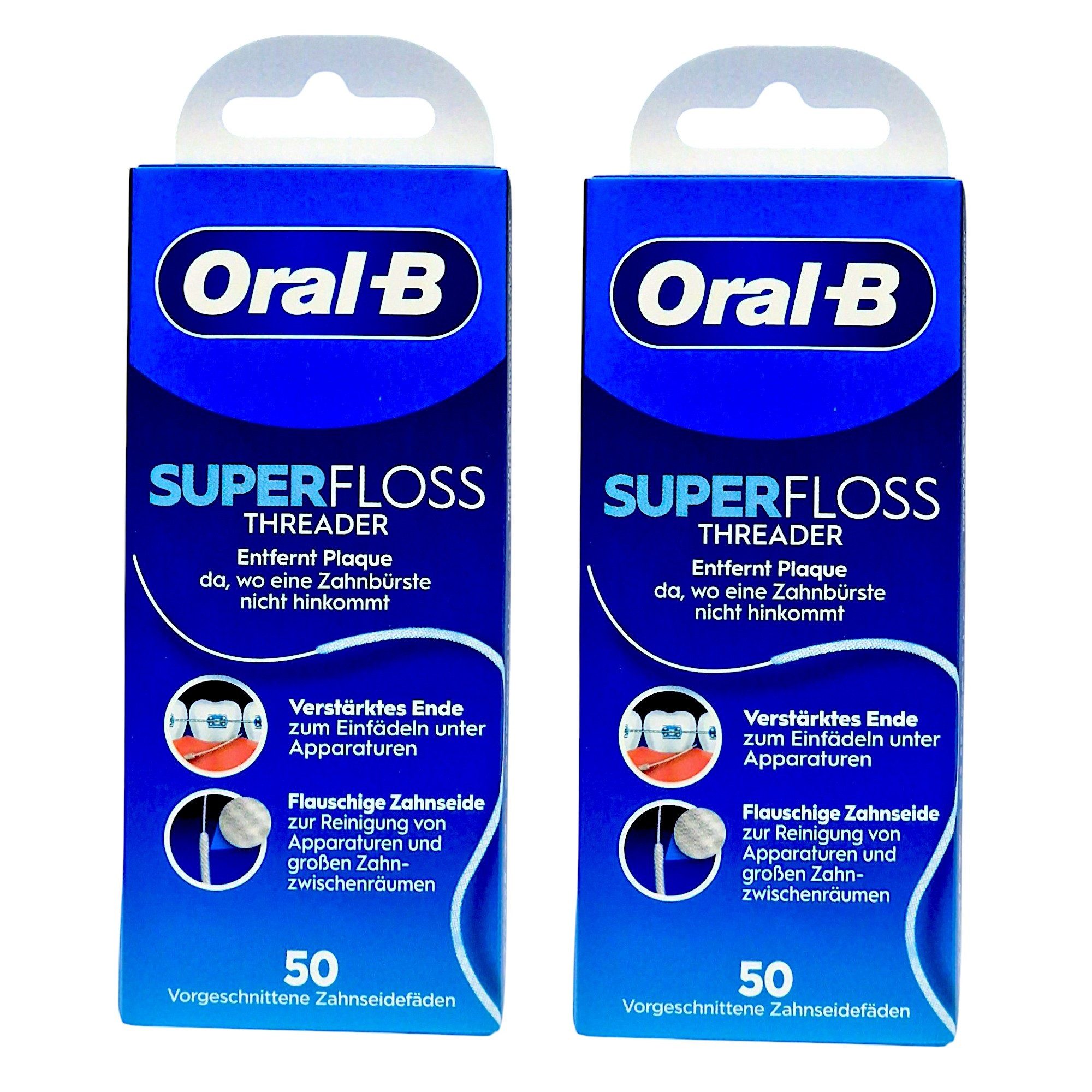 Zahnseide 2x Oral B SuperFloss Zahnseide 2x 50 Fäden