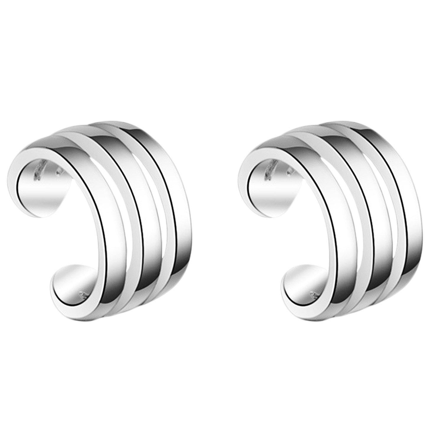 LÖB Ohrklemme Silber Ohrklemme Ear Cuff Fake Piercing Ohr Ring Helix Breit günstig online kaufen