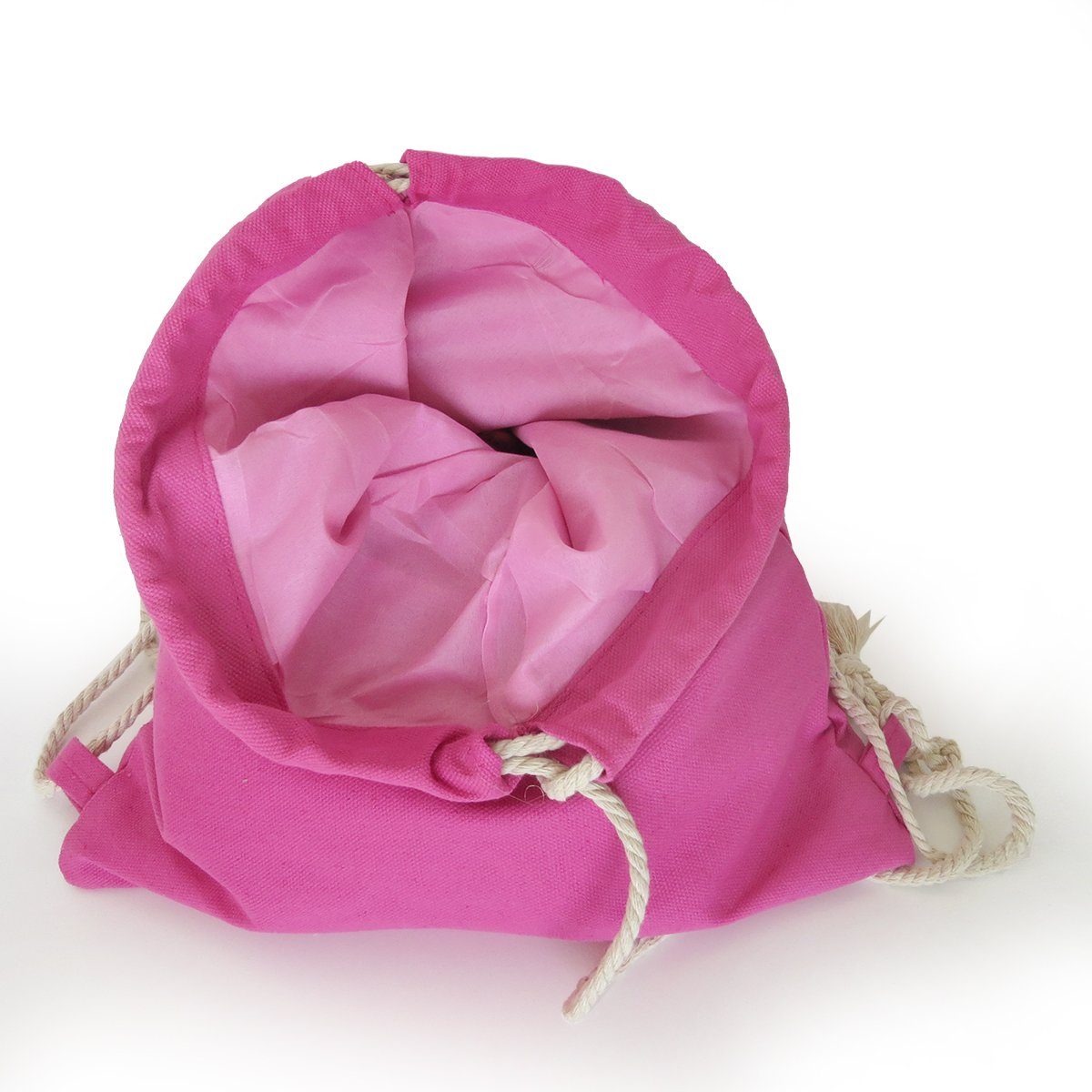 Sonia Originelli Umhängetasche Turnbeutel Seilkordel Baumwolle unifarben Gymbag pink Trend, können abweichen Farben