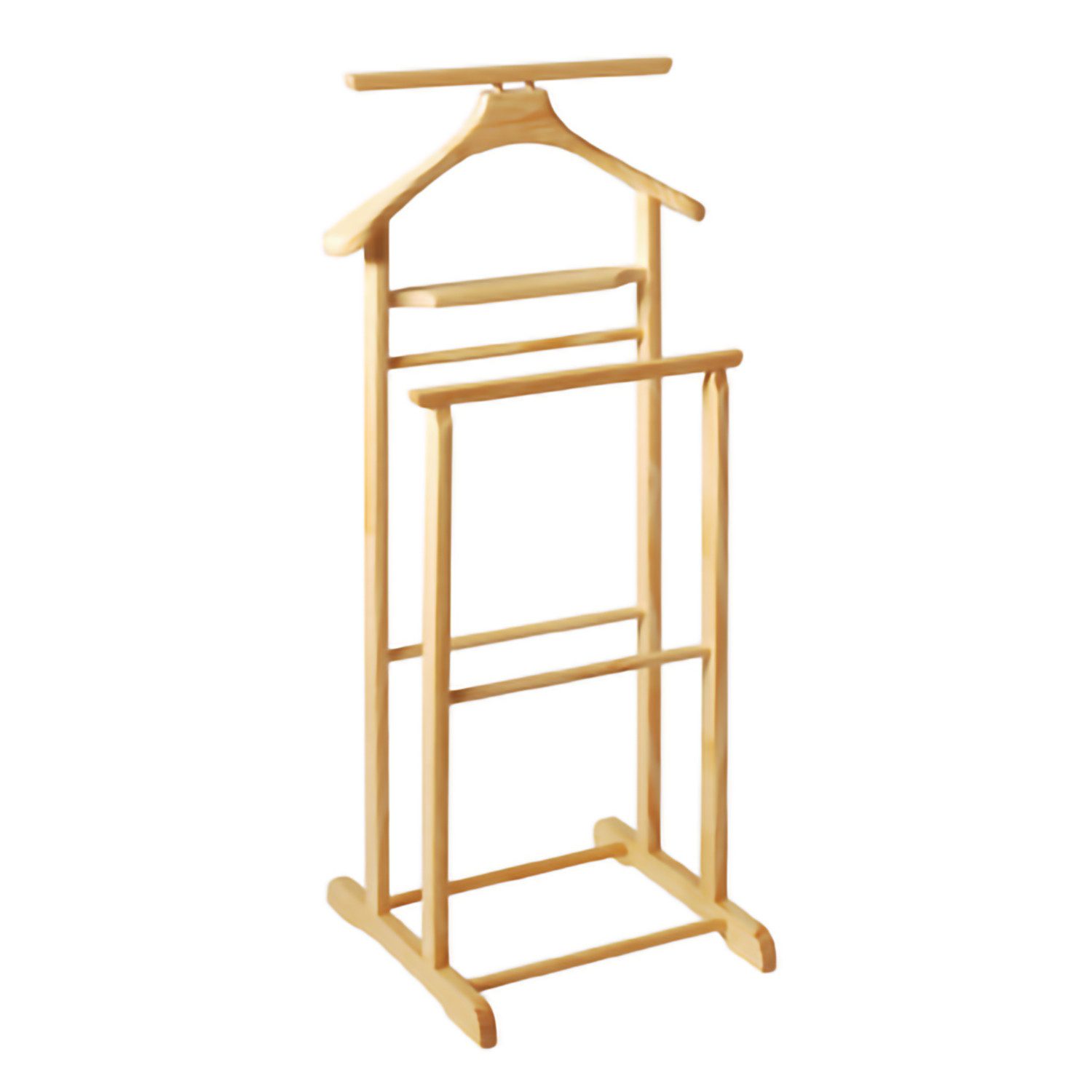 HAKU Herrendiener Herrendiener natur - Kleiderständer, Massivholz - B 47xH102xT 36 cm, (1 Stück), Herrendiener aus Massivholz, Stiller Diener, Stummer Diener