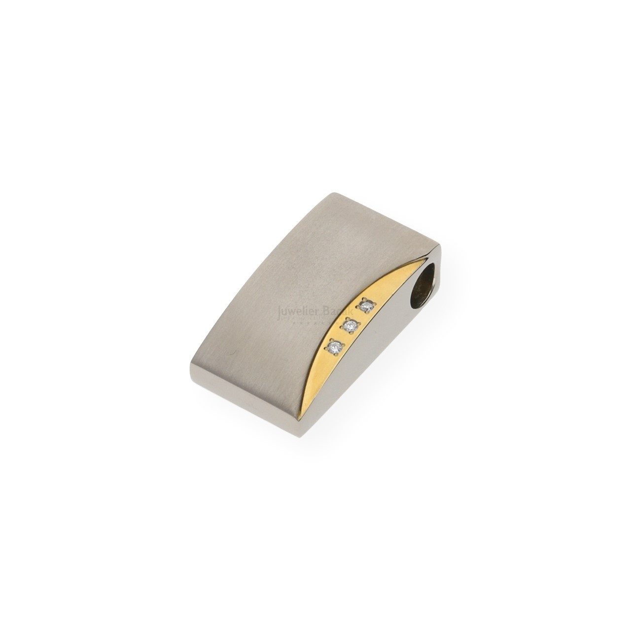 Boccia Kette mit Anhänger Boccia Damen Brillant Anhänger aus Titan Bicolor 0793-04 (1-tlg)