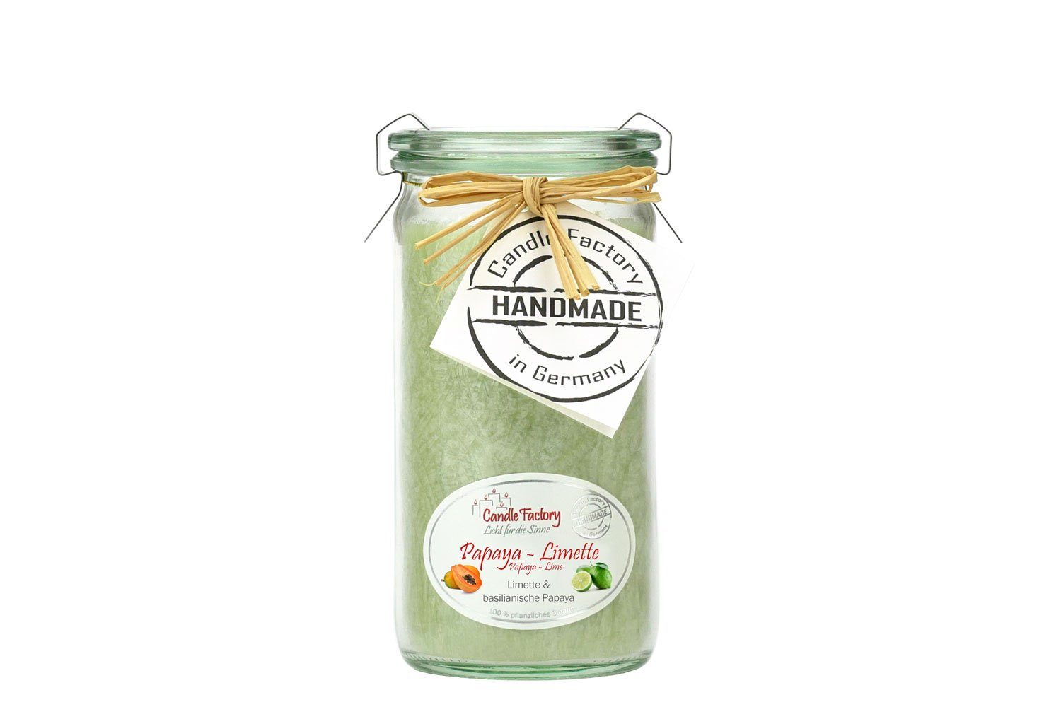 Candle Factory Duftkerze Candle Factory Duftkerze Mini-Jumbo "Papaya-Limette", limonengrün
