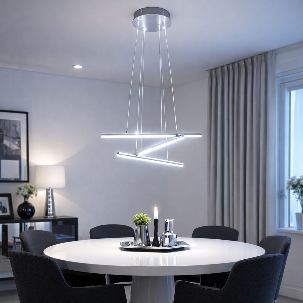 EGLO LED Pendelleuchte, LED-Leuchtmittel fest verbaut, Warmweiß, Hochwertige LED Decken Pendel Hänge Lampe 27W 3 flammig dimmbar