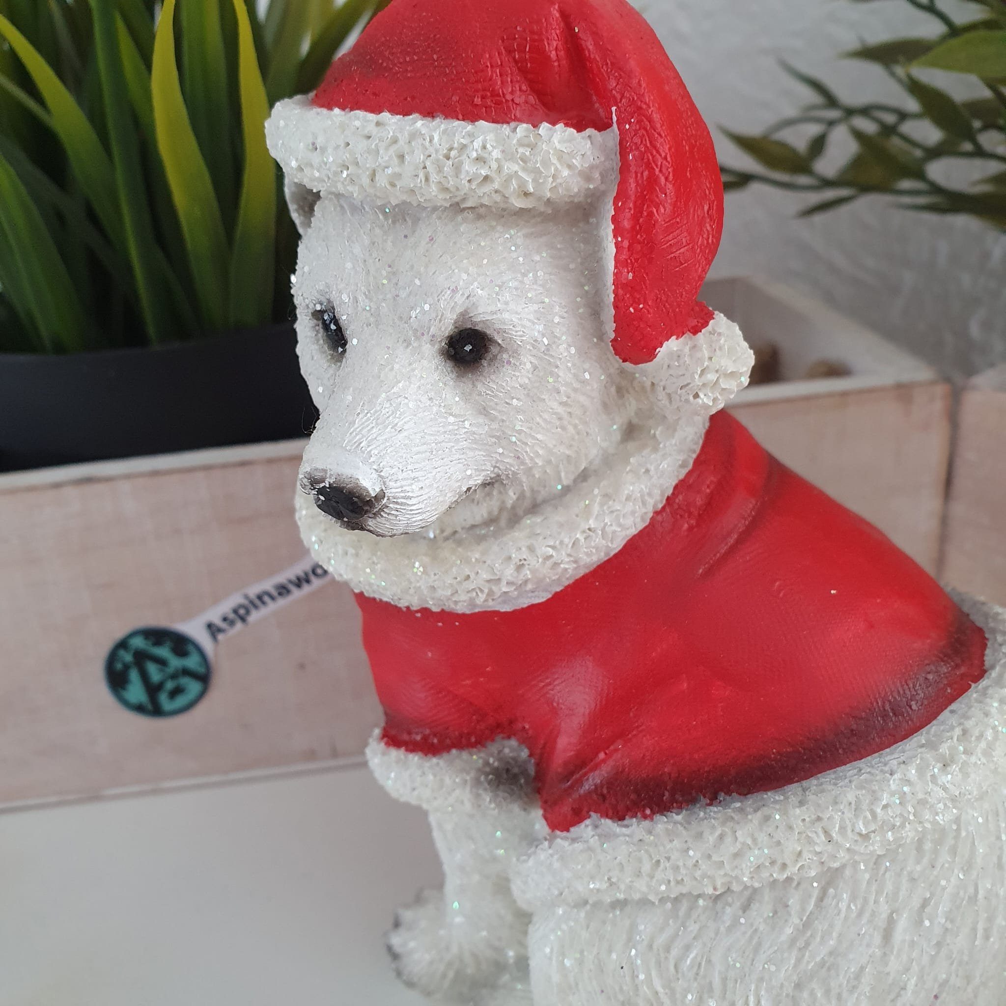 Aspinaworld Weihnachtsfigur Weihnachts Eisbär cm Figur 15 sitzt