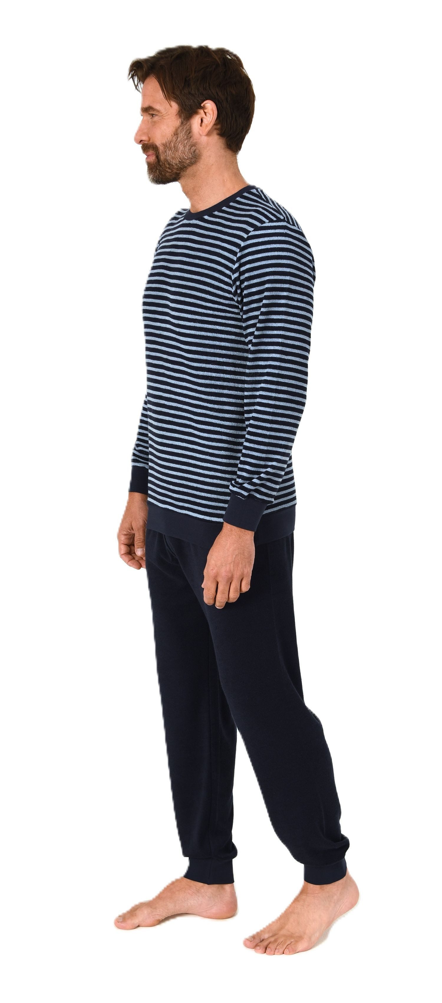 Normann Pyjama Normann Herren Frottee Pyjama lang mit Bündchen - auch in Üb günstig online kaufen