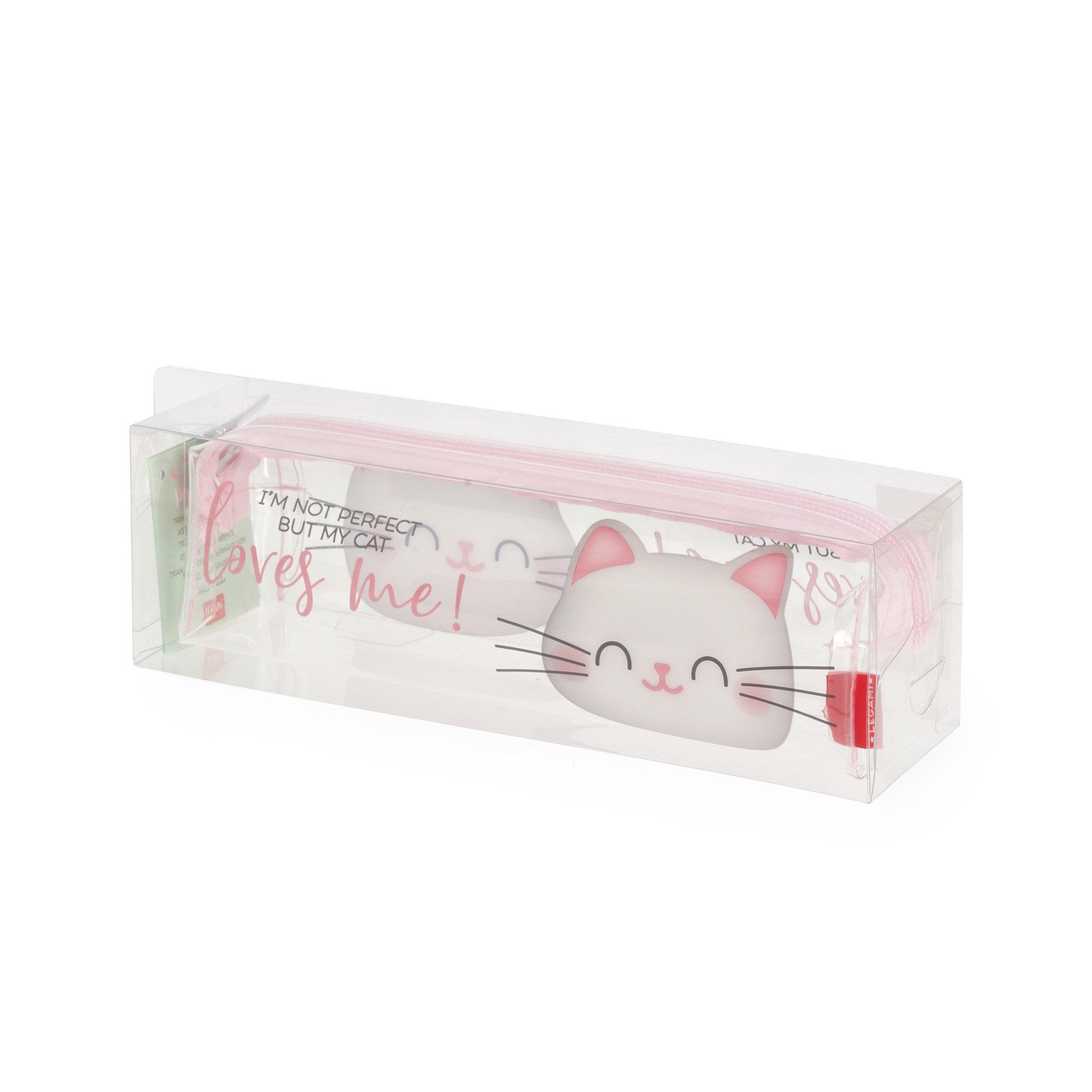 Legami Federmäppchen Legami Transparentes Schreibmäppchen Pencil Case Kitty Katze