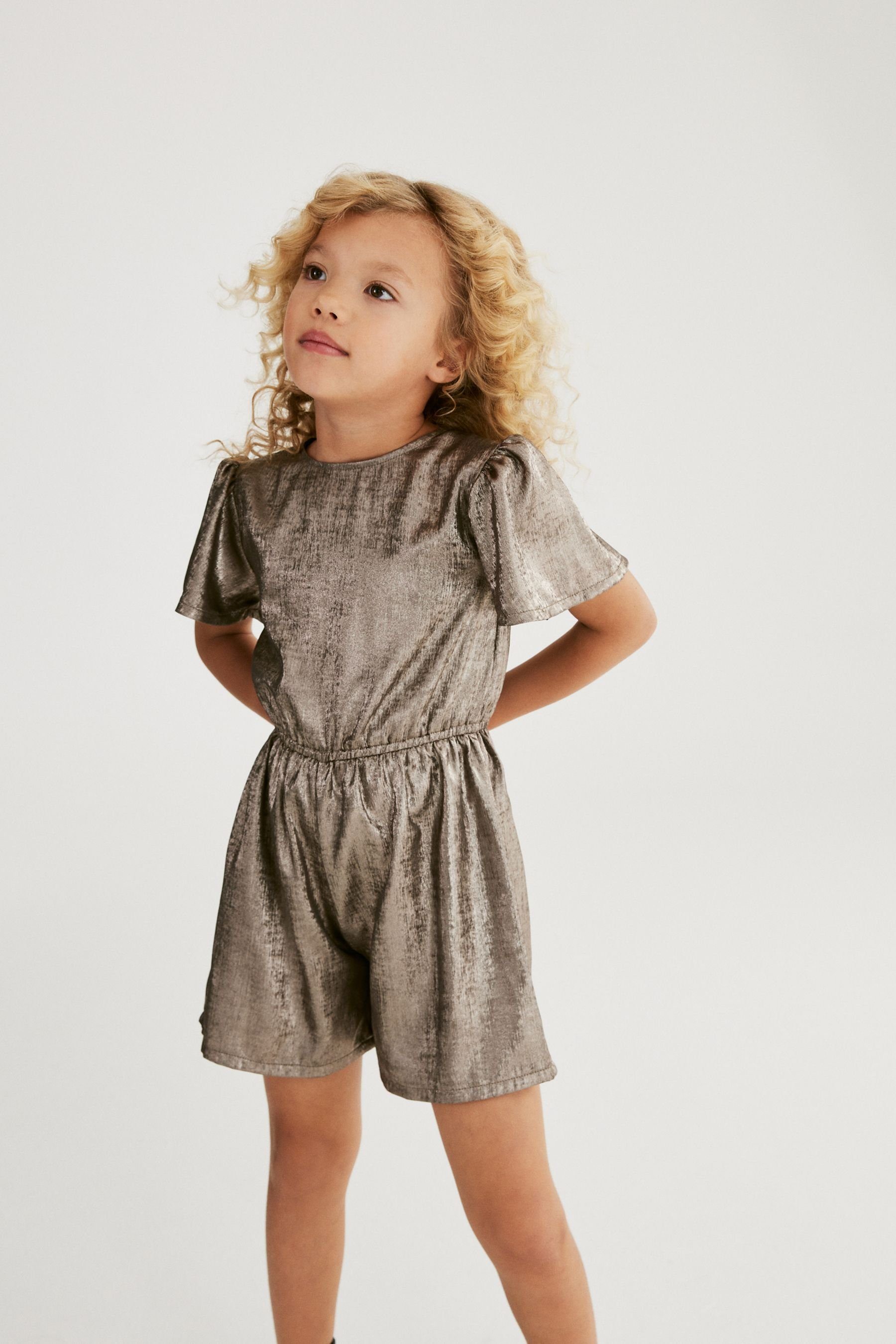 Brown Next Metallic-Overall Bronze Playsuit (1-tlg)