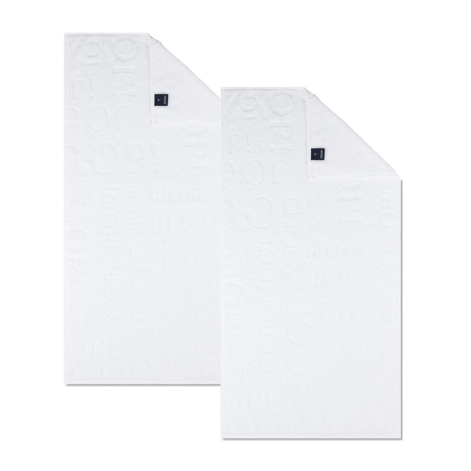 JOOP! Handtuch 2 Stück Joop! Handtuch Selection 1711-600 weiß 50x100, Walkfrottier (Spar-Set, 2-St), 100% Baumwolle