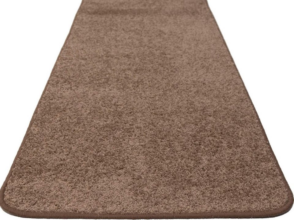 Läufer Teppich MUMBAI, Primaflor-Ideen in Textil, rechteckig, Höhe: 13 mm,  Teppich-Läufer, weicher Kurzflor, Uni-Farben