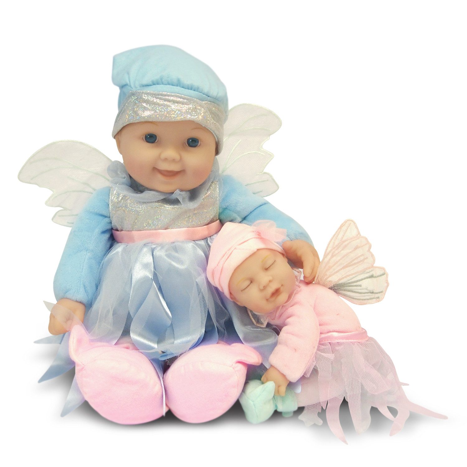 ANNE GEDDES Babypuppe Fairy Little Sister SET - 23 und 38 cm (2-tlg)
