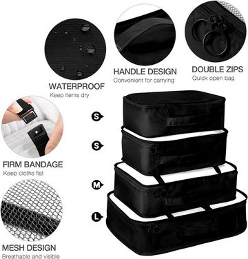 CoolBlauza Kofferorganizer 7-teiliges Gepäckaufbewahrungsbox-Set, Reisetasche (1-tlg), Gepäck, Schuhe, Kleidung, Kosmetik-Aufbewahrungstaschen