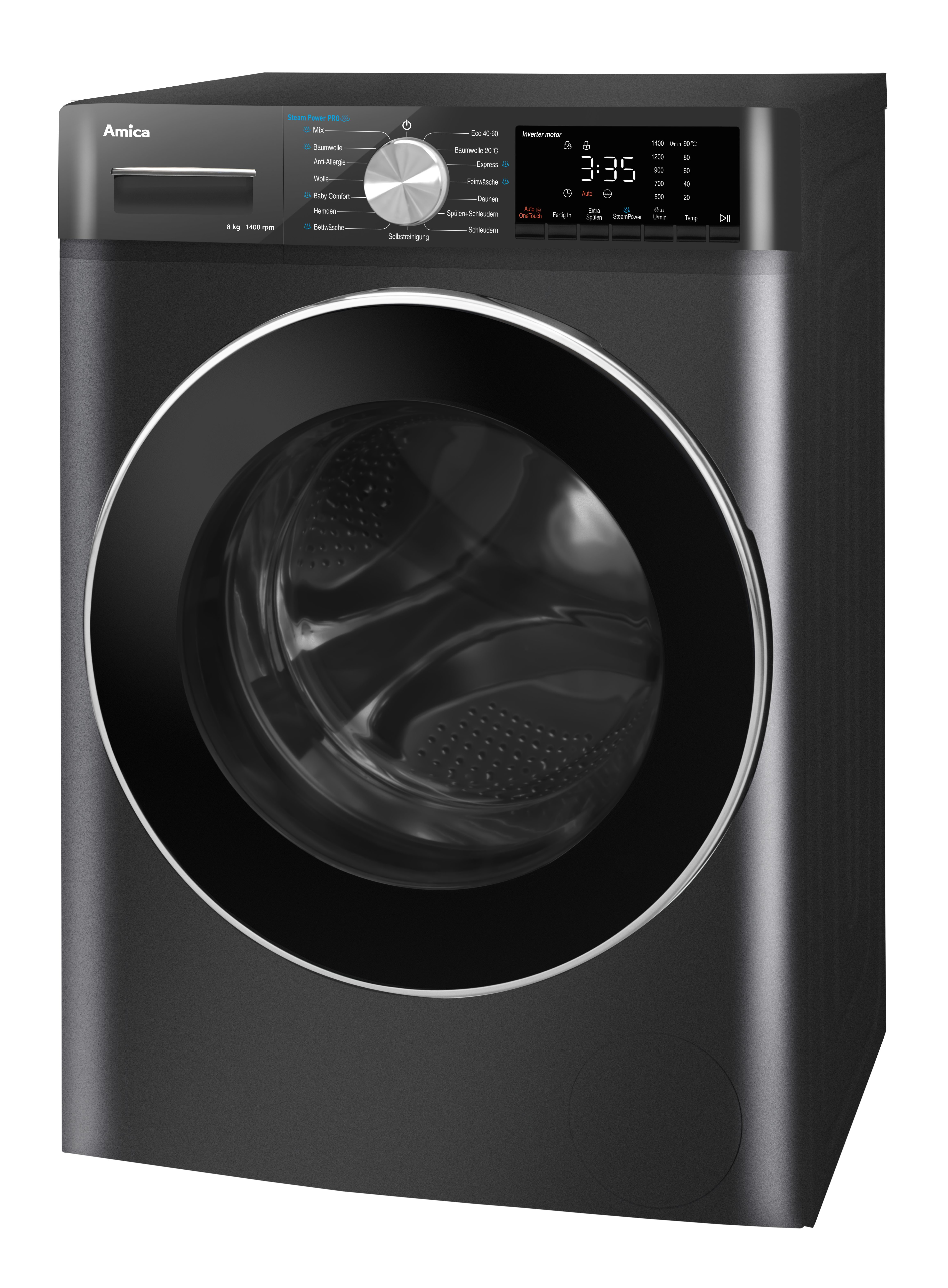 Amica Waschmaschine WA 484 085 G, 8 kg, 1400 U/min – Bild 4 von 5