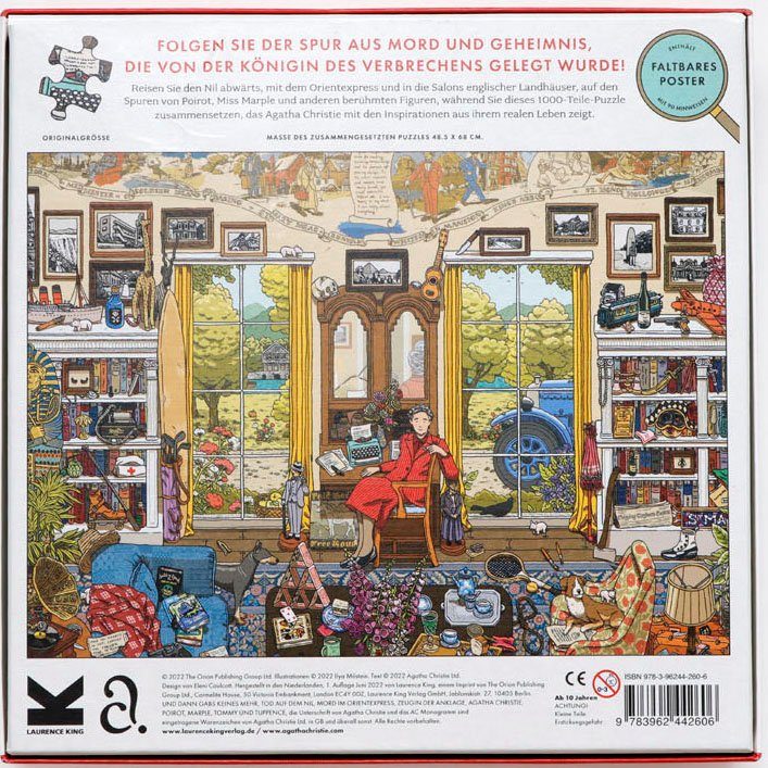Puzzleteile, Christie, 1000 Laurence Agatha der in King Made Europe Welt Puzzle Die