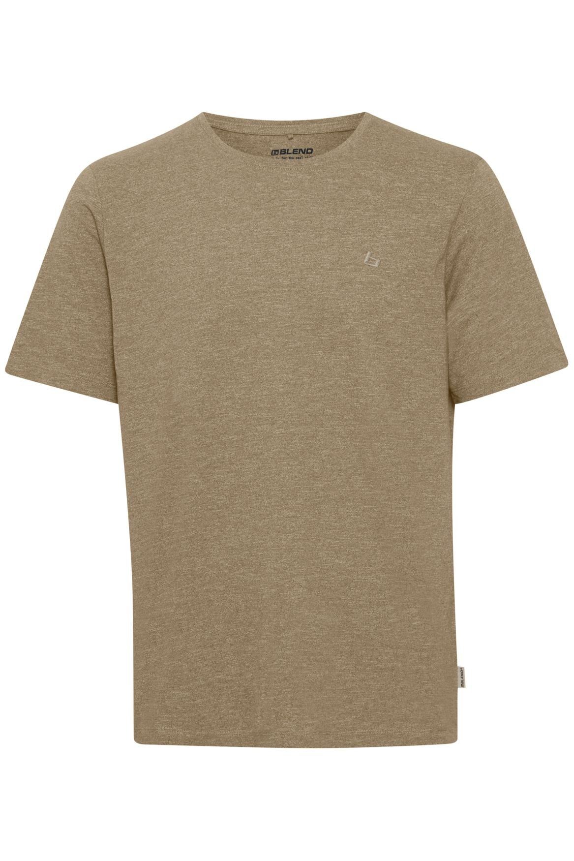 Rundhals Blend Stretch T-Shirt BHWilton Kurzarm in Shirt Beige T-Shirt 5030