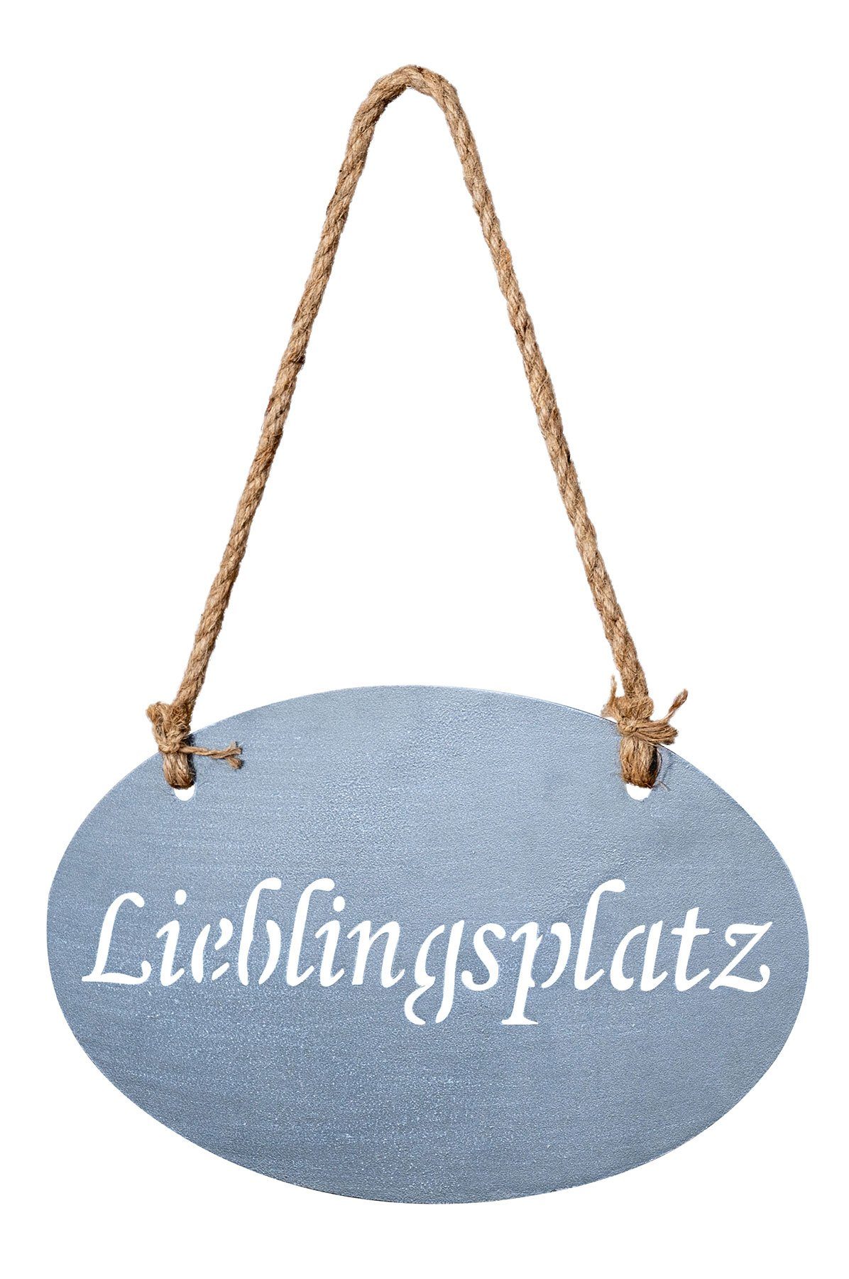 Levandeo® Metallbild, Lieblingsplatz Schild 30x18cm Garten-Deko günstig online kaufen