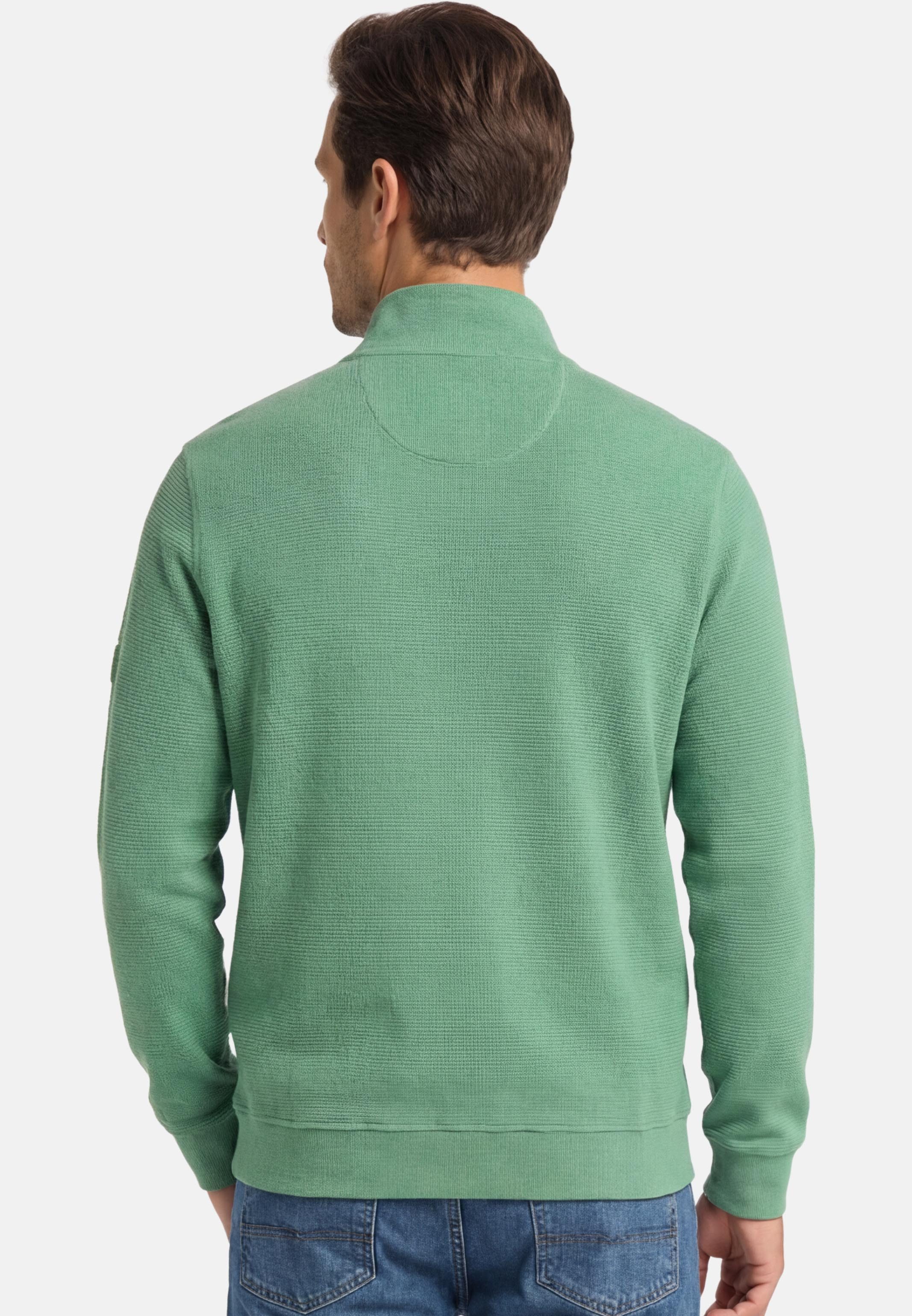 Redmond Strickpullover Basic (1-tlg) Troyer - Baumwolle - Atmungsaktiv - Troyer Kragen, sportlicher Stil