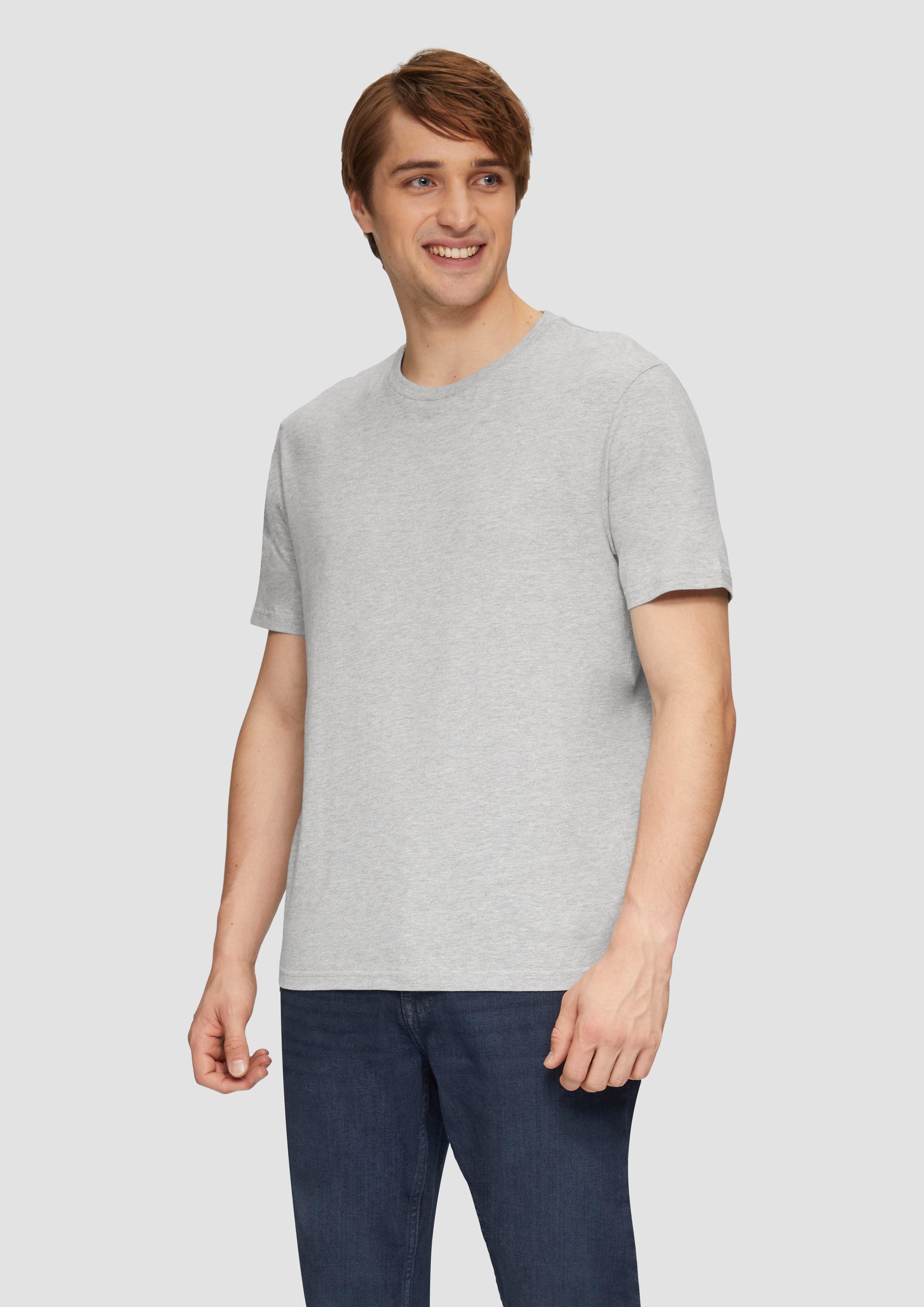 QS Kurzarmshirt T-Shirt mit Rundhalsausschnitt günstig online kaufen