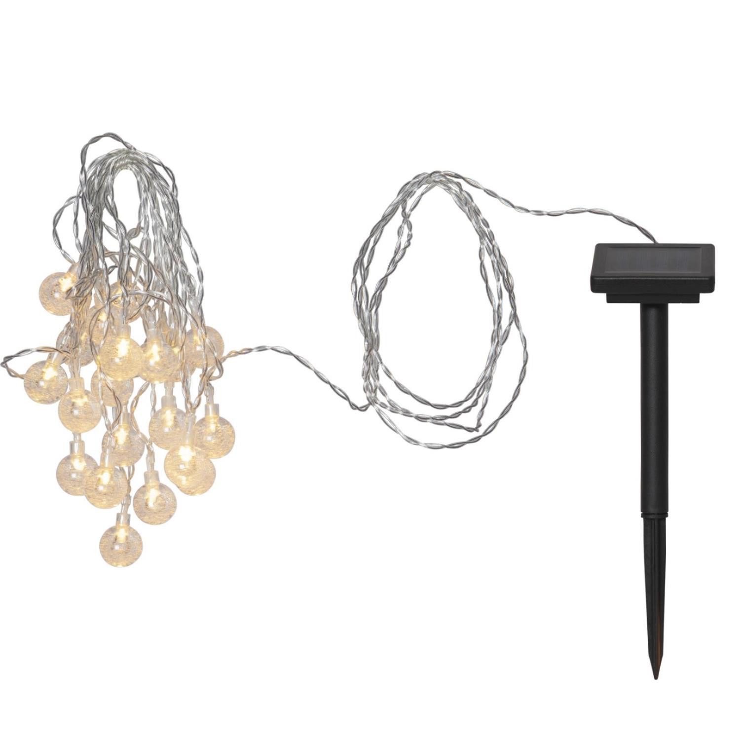 STAR TRADING LED-Lichterkette LED Solar Lichterkette 20 Mini Kugeln Bälle 4 günstig online kaufen