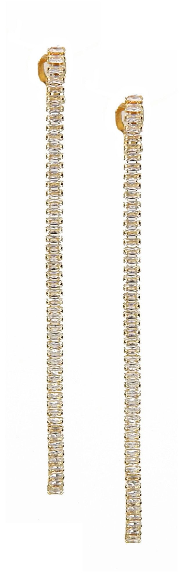 Ella Jonte Paar Ohrclips, lange Strass Glitzer Ohrringe gold oder silber günstig online kaufen