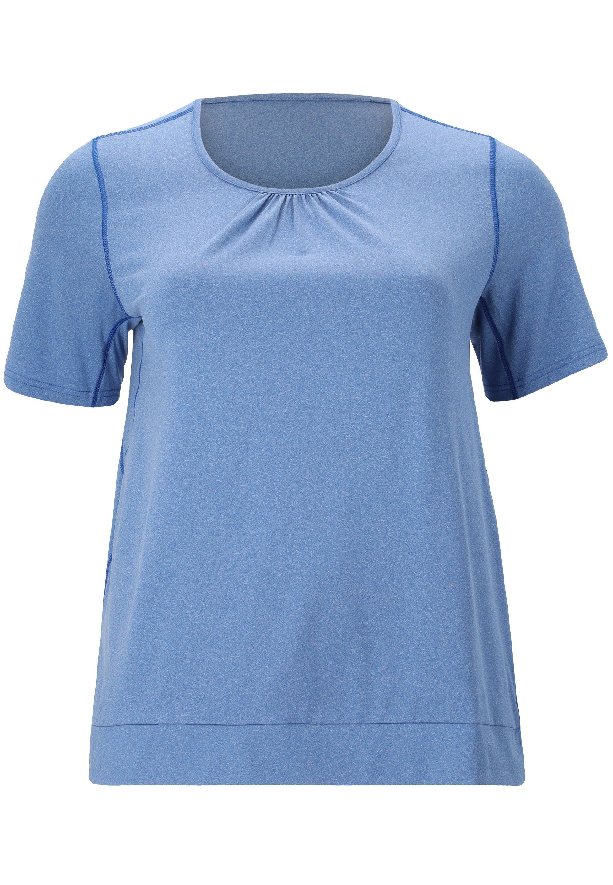 by DRY-Technologie blau-meliert (1-tlg) BREE Funktionsshirt mit Q Endurance QUICK MELANGE