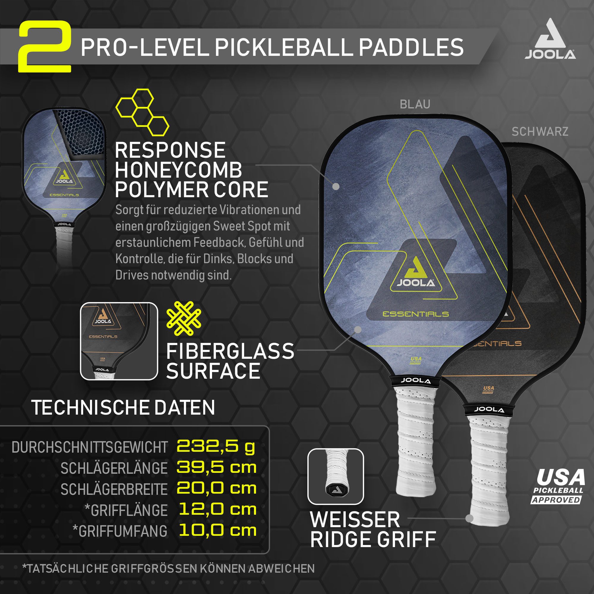 Joola Pickleballschläger Essentials Sets, (Set)