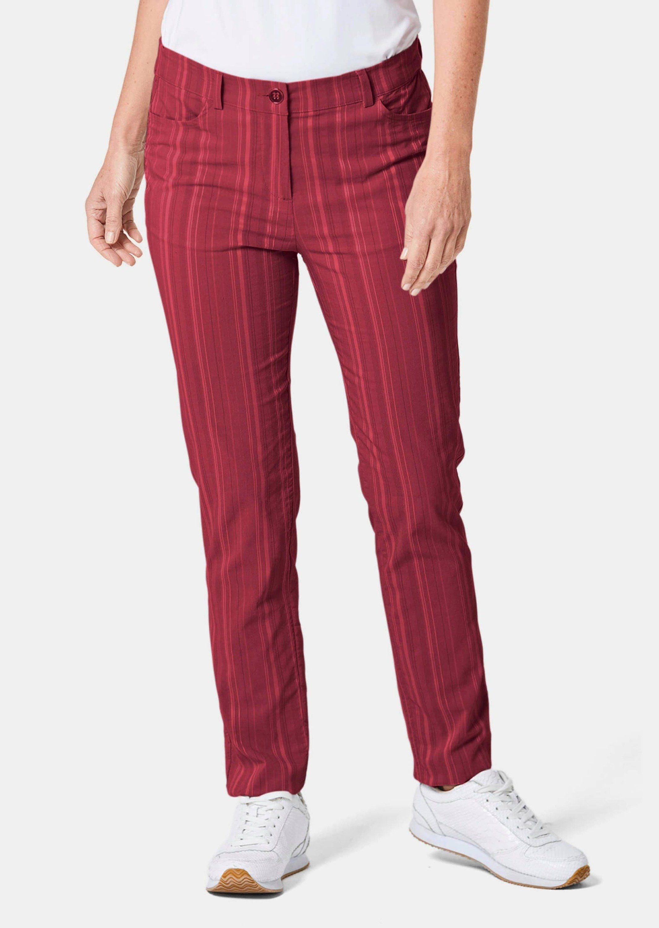 GOLDNER Stoffhose Sportliche Strukturhose in elastischer günstig online kaufen