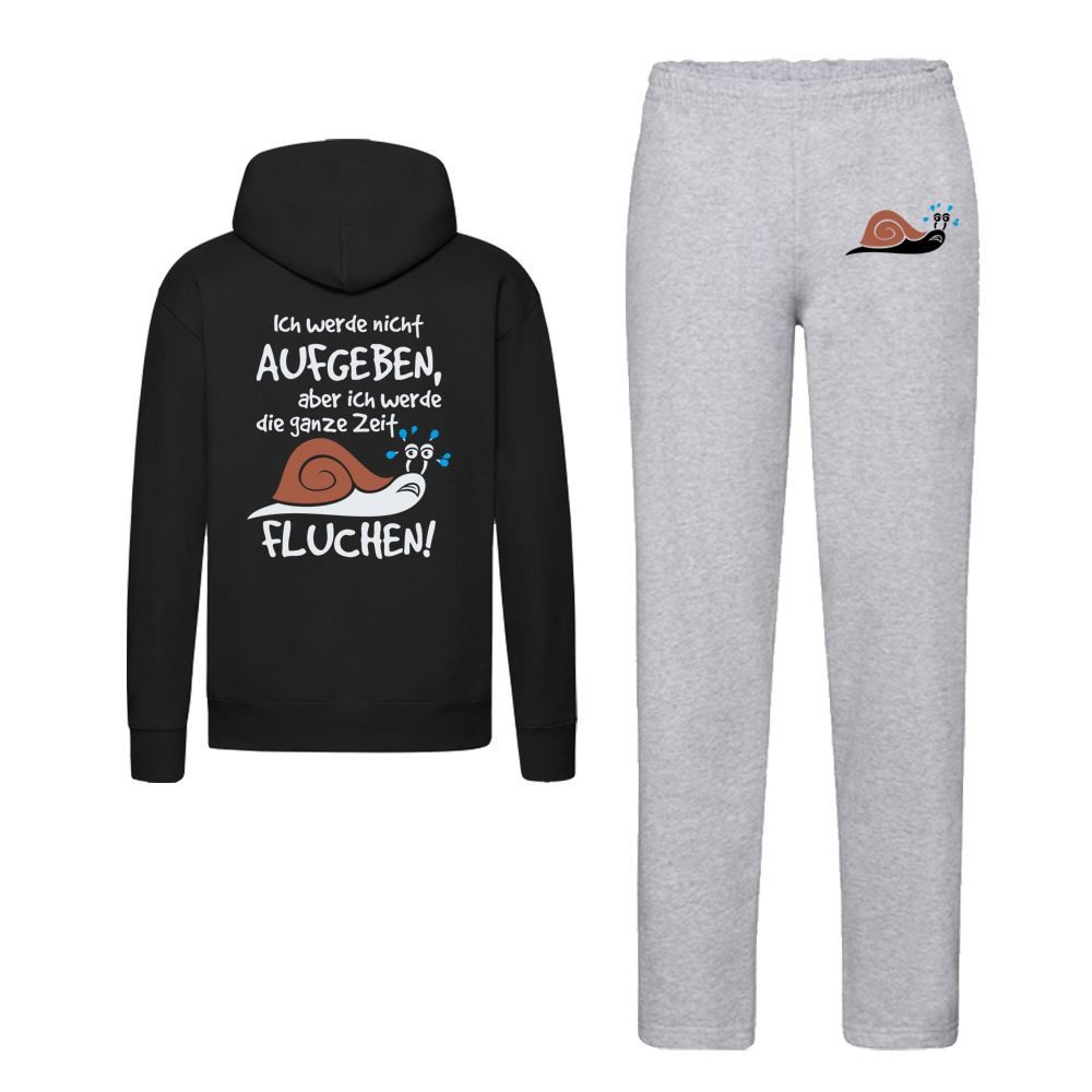 G-graphics Freizeitanzug Ich werde nicht aufgeben, aber ich werde die ganze Zeit fluchen! (Set, 2-tlg., Hose & Hoodie), Freizeitset mit Jogging- / Sweaterhose & Hoodie