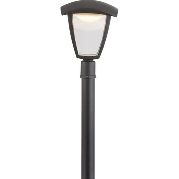 etc-shop LED Außen-Stehlampe, LED-Leuchtmittel fest verbaut, Warmweiß, Außenleuchte Stehlampe Standleuchte Garten Aluminium