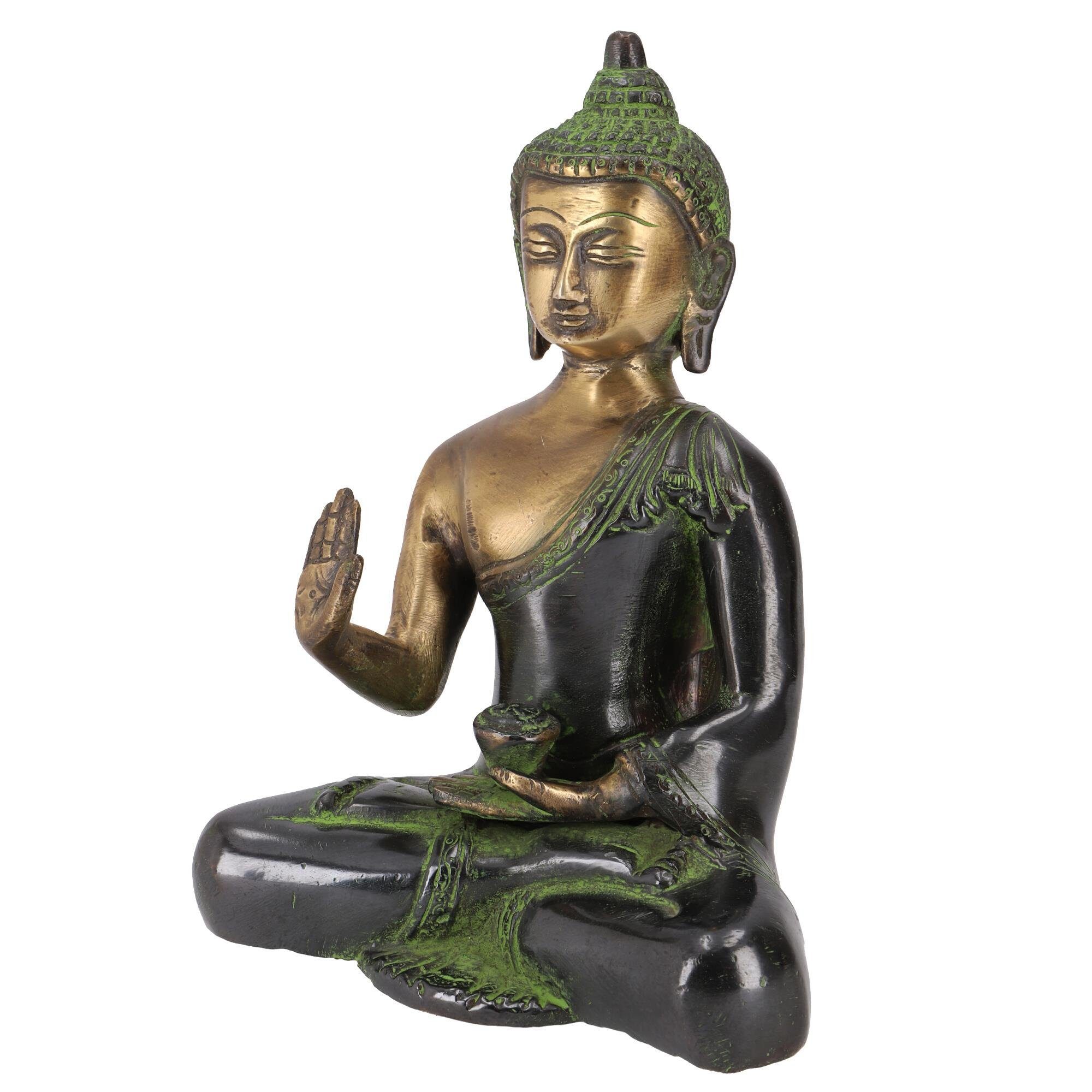 Bhumisparsa aus 18.. Mudra Guru-Shop Buddhafigur Messing Buddha Statue