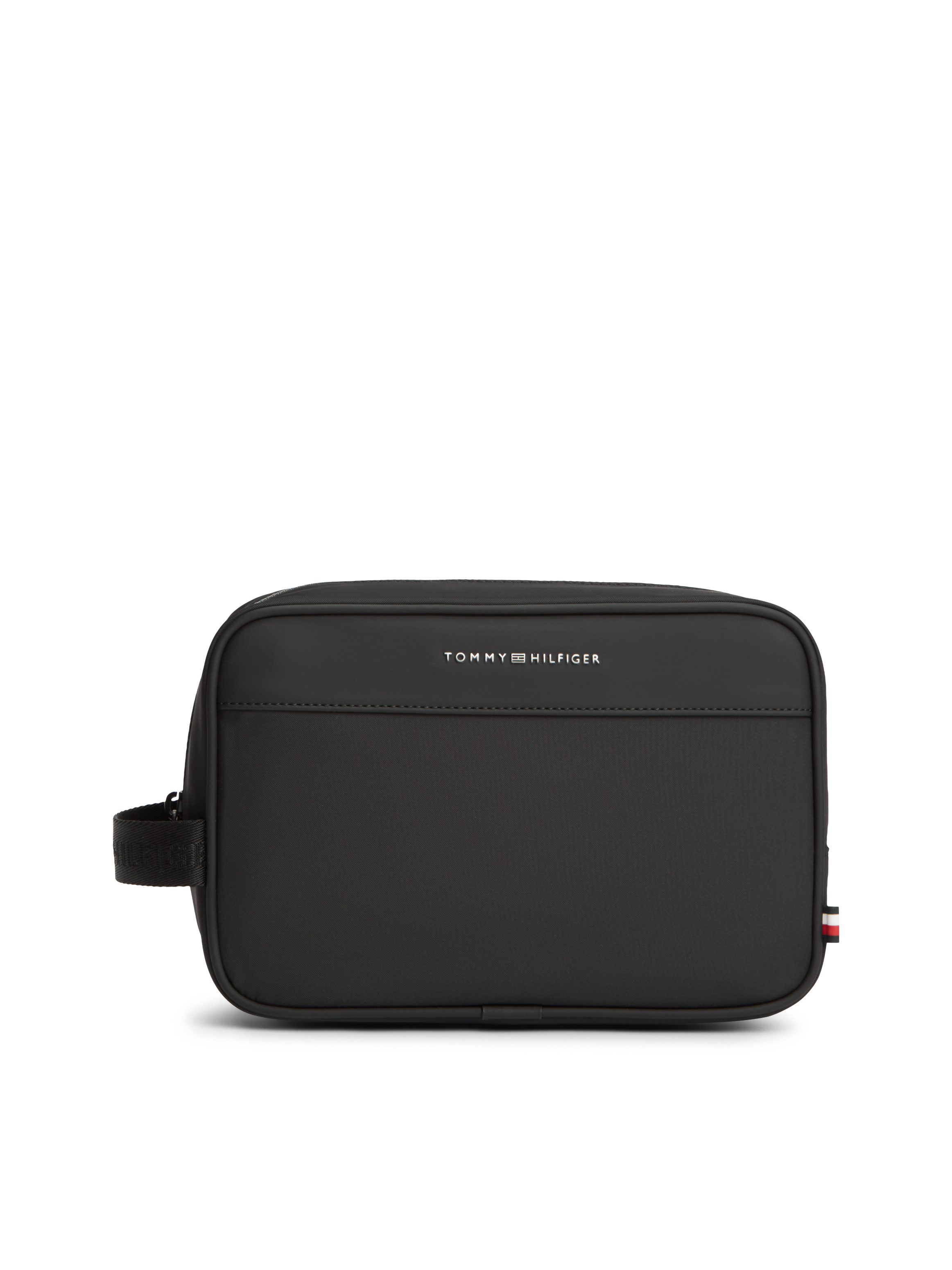 Tommy Hilfiger Kulturbeutel TH REPREVE WASHBAG, Unisex Minibag, Hygienebeutel mit praktischer Handschlaufe