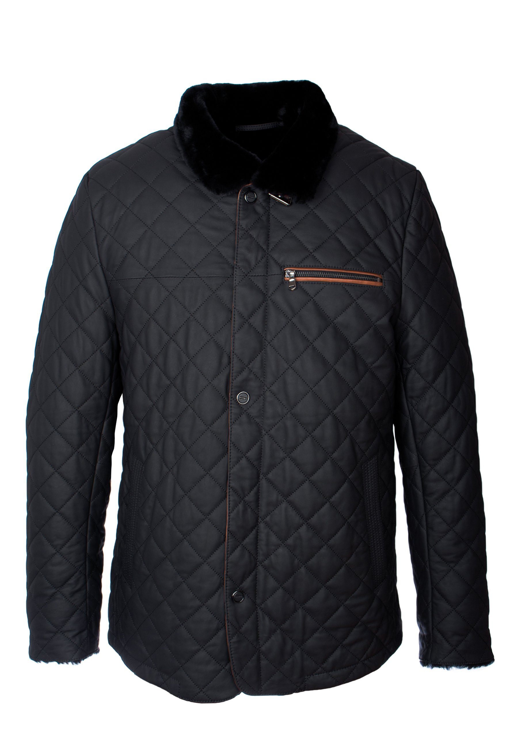 Lolus Lederjacke Leno Lammfell Schwarz Braun Hochwertige Winter Echtleder S günstig online kaufen