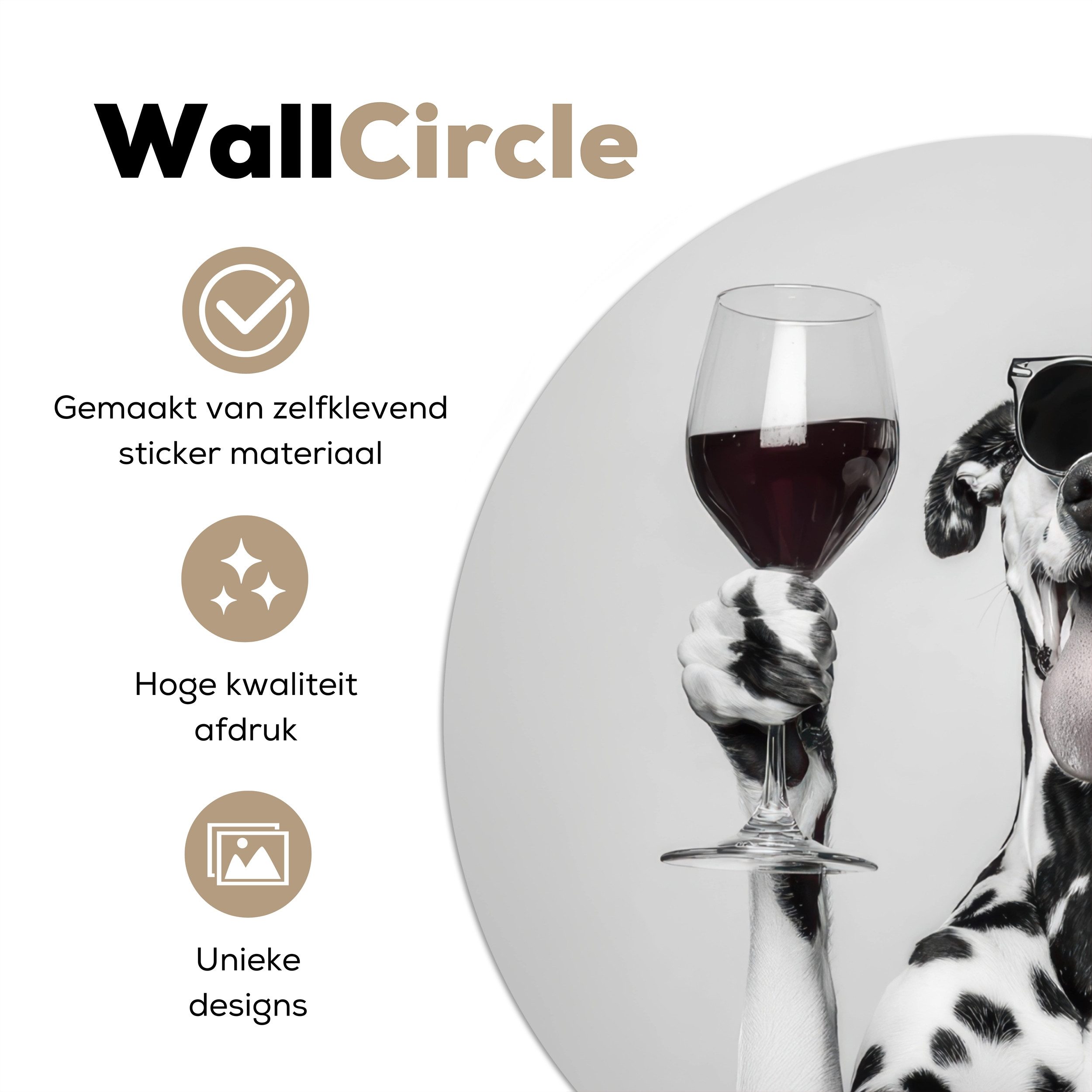 MuchoWow Wandsticker Sonnenbrille - Dalmatiner - günstig online kaufen
