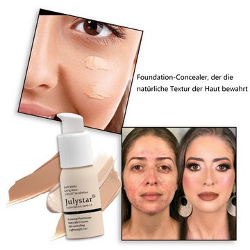 Scheiffy Make-up Full Cover Foundation,Make-up Foundation,30 ml,Oil Control,wasserfest, 2-tlg.